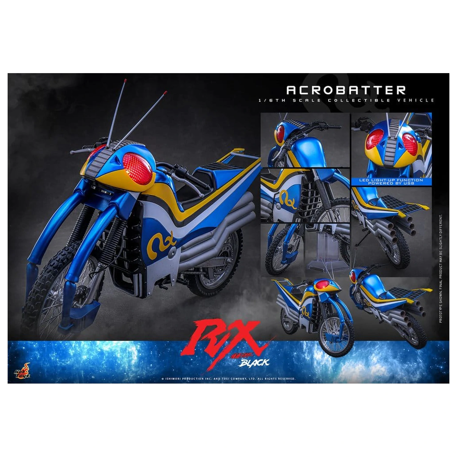 Kamen Rider Black RX vozidlo 1/6 Acrobatter 38 cm produktová fotografia