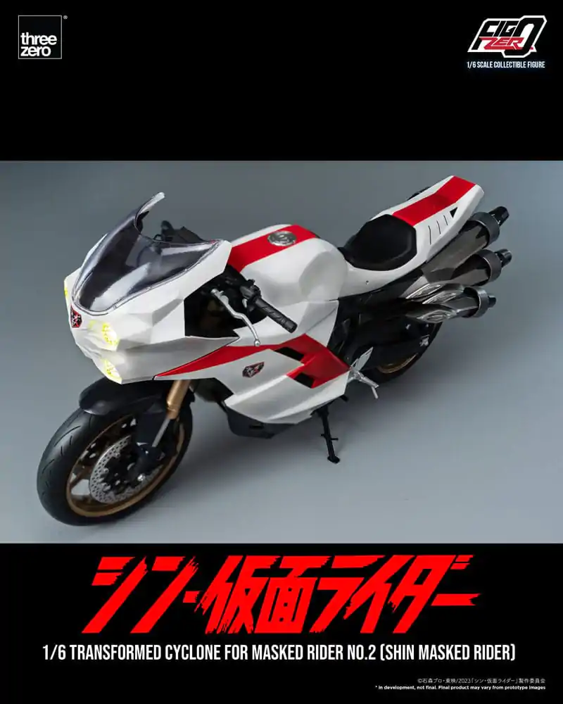 Kamen Rider FigZero Vehicle 1/6 Transformovaný motocykel Cyclone pre Shin Masked Rider No. 2 35 cm produktová fotografia