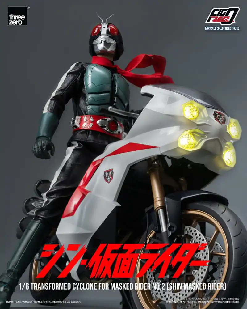 Kamen Rider FigZero Vehicle 1/6 Transformovaný motocykel Cyclone pre Shin Masked Rider No. 2 35 cm produktová fotografia
