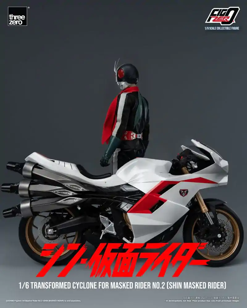 Kamen Rider FigZero Vehicle 1/6 Transformovaný motocykel Cyclone pre Shin Masked Rider No. 2 35 cm produktová fotografia