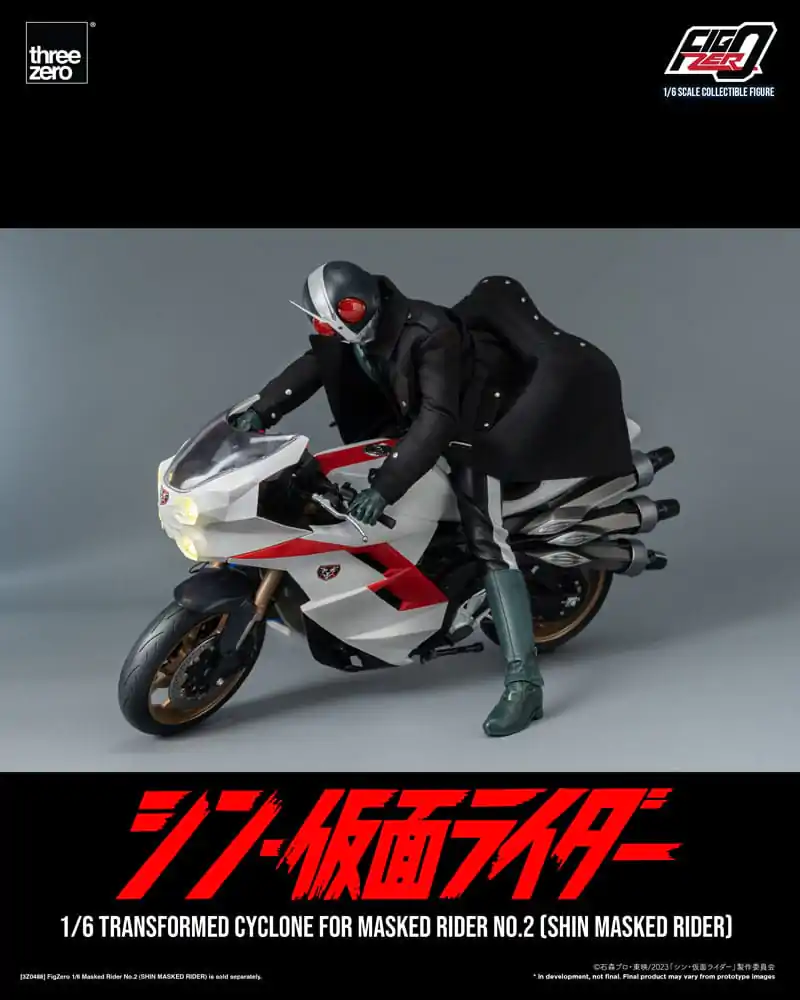 Kamen Rider FigZero Vehicle 1/6 Transformovaný motocykel Cyclone pre Shin Masked Rider No. 2 35 cm produktová fotografia