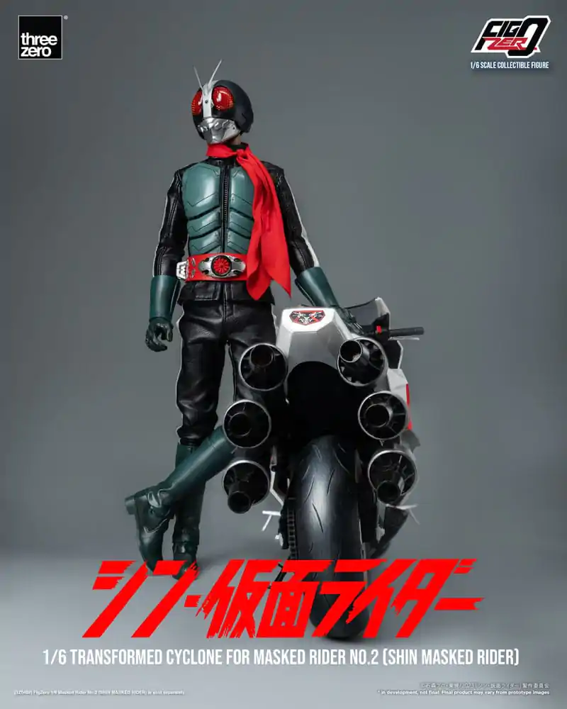Kamen Rider FigZero Vehicle 1/6 Transformovaný motocykel Cyclone pre Shin Masked Rider No. 2 35 cm produktová fotografia