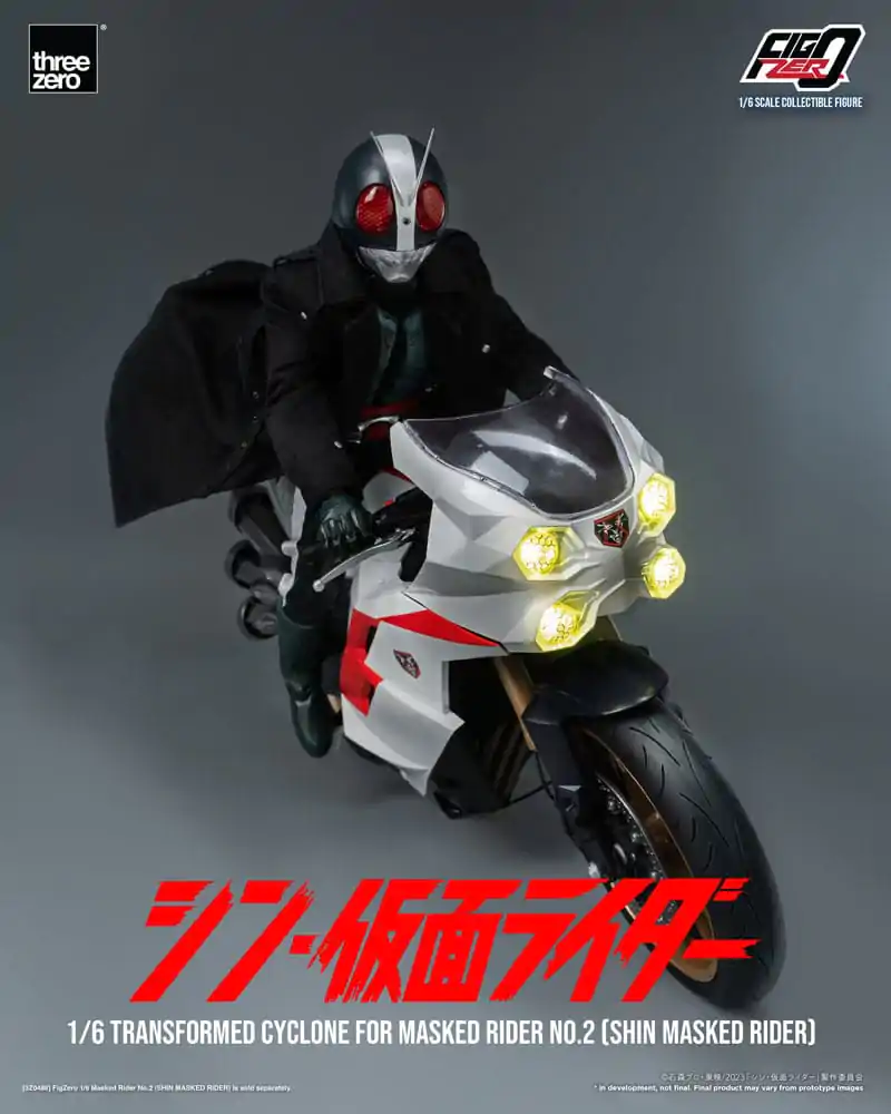 Kamen Rider FigZero Vehicle 1/6 Transformovaný motocykel Cyclone pre Shin Masked Rider No. 2 35 cm produktová fotografia