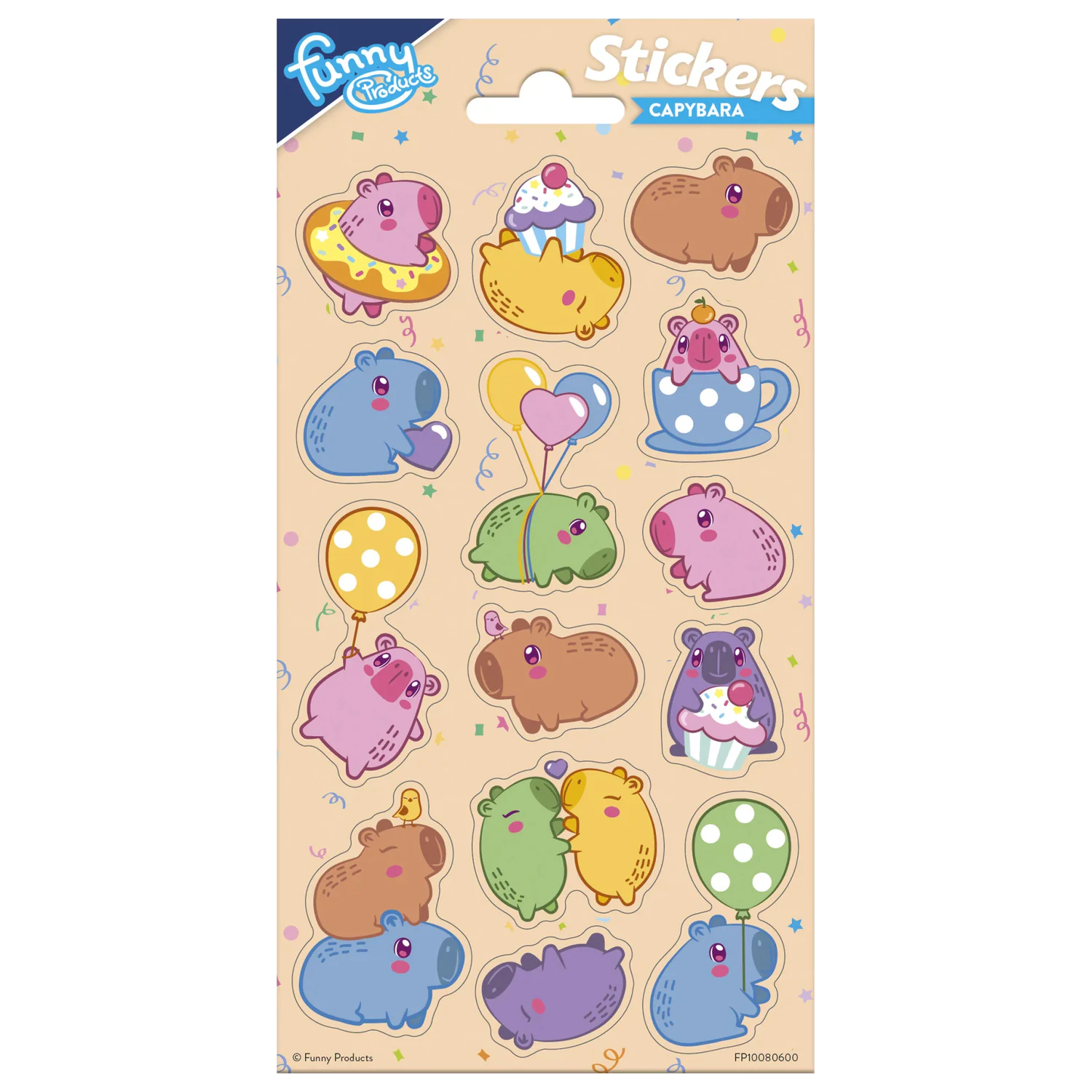 Nálepka Capybara balón produktová fotografia