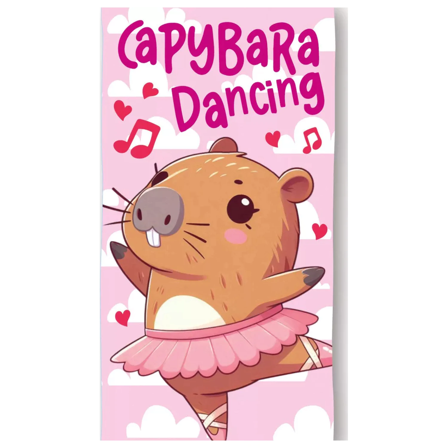 Capybara Dancing uterák 70x140cm produktová fotografia