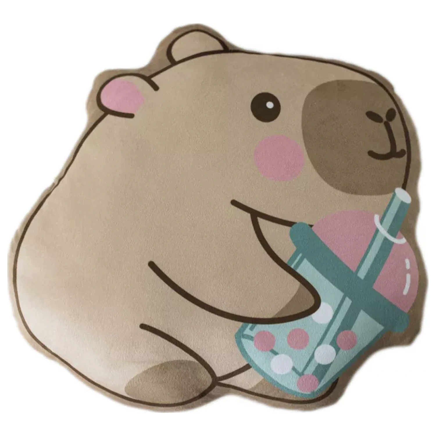 Vankúš v tvare nápoja Capybara, dekoratívny vankúš 35x33 cm produktová fotografia