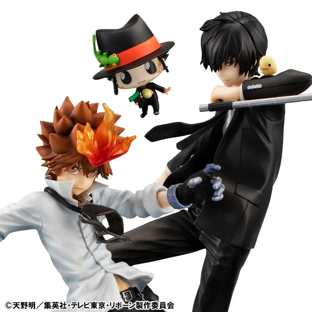 Katekyo Hitman Reborn! G.E.M. Series PVC Socha Tsunayoshi Sawada & Kyoya Hibari & Reborn Sada 21 cm produktová fotografia