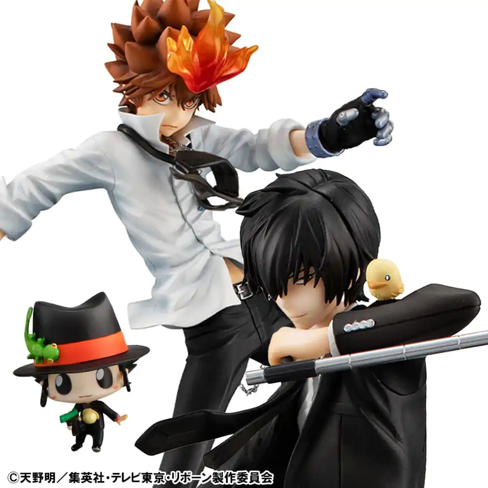 Katekyo Hitman Reborn! G.E.M. Series PVC Socha Tsunayoshi Sawada & Kyoya Hibari & Reborn Sada 21 cm produktová fotografia