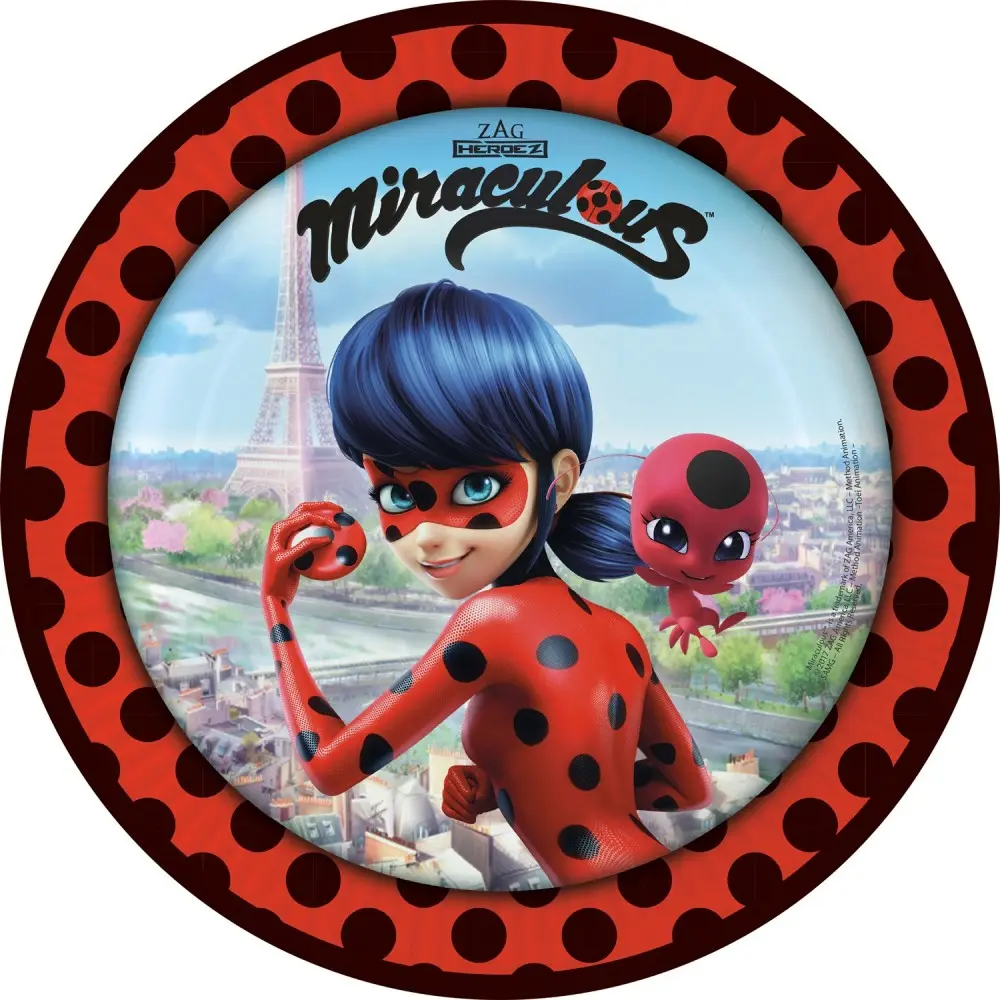 Miraculous Ladybug and Cat Noir Adventures papierové taniere 8-balenie 23 cm produktová fotografia