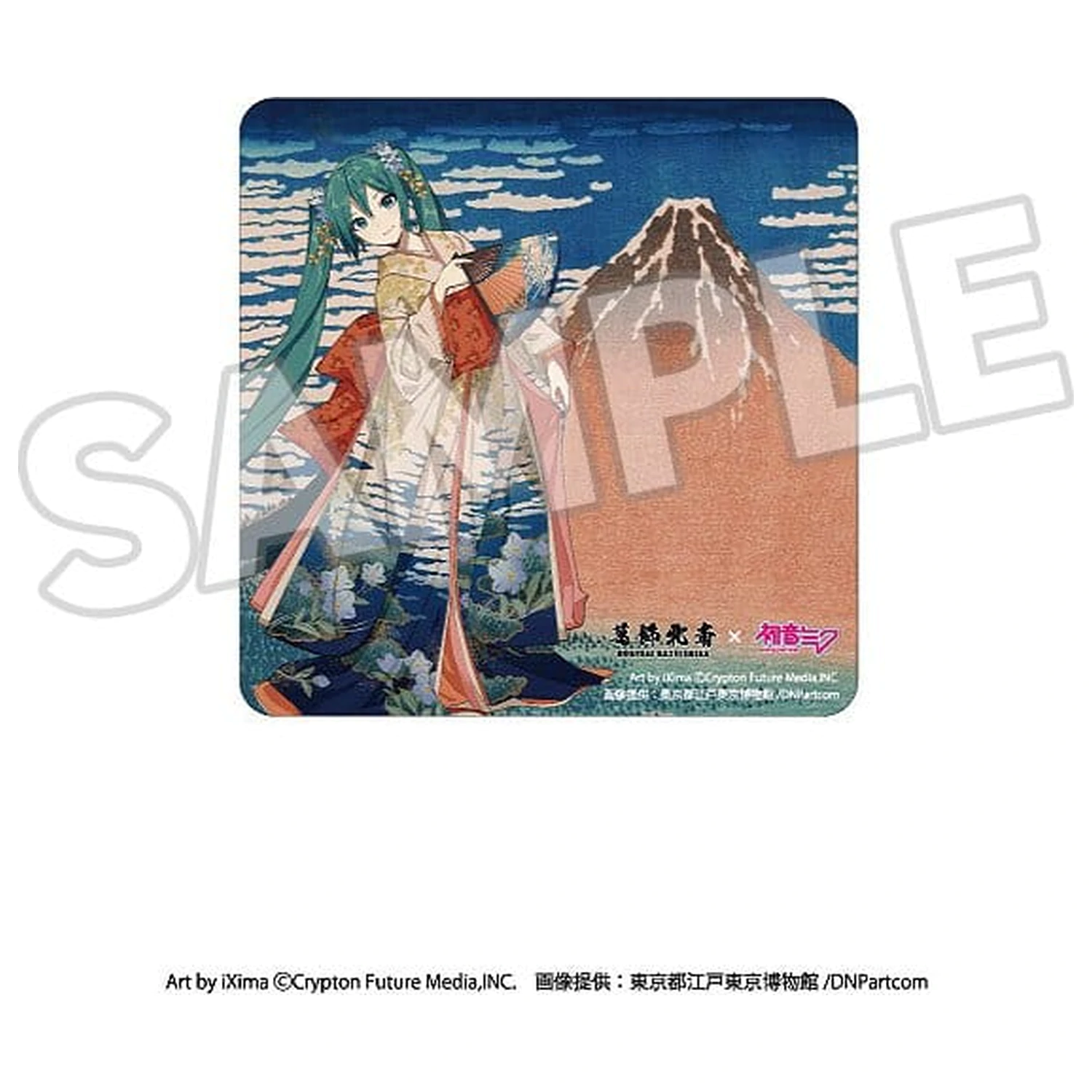 Katsushika Hokusai x Hatsune Miku magnet na auto Thirty-six Views of Mount Fuji Fine Wind, Clear Morning produktová fotografia