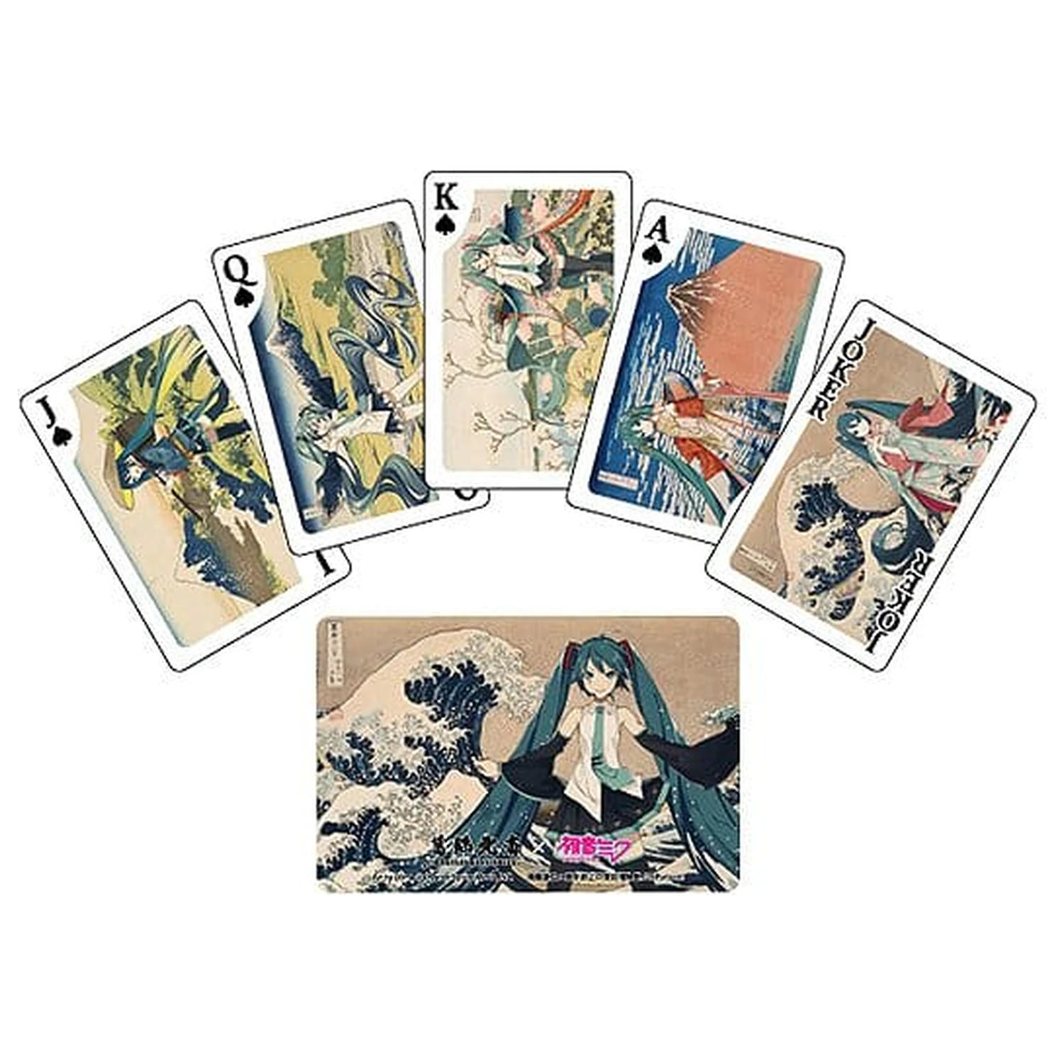 Katsushika Hokusai x Hatsune Miku Hracie karty produktová fotografia