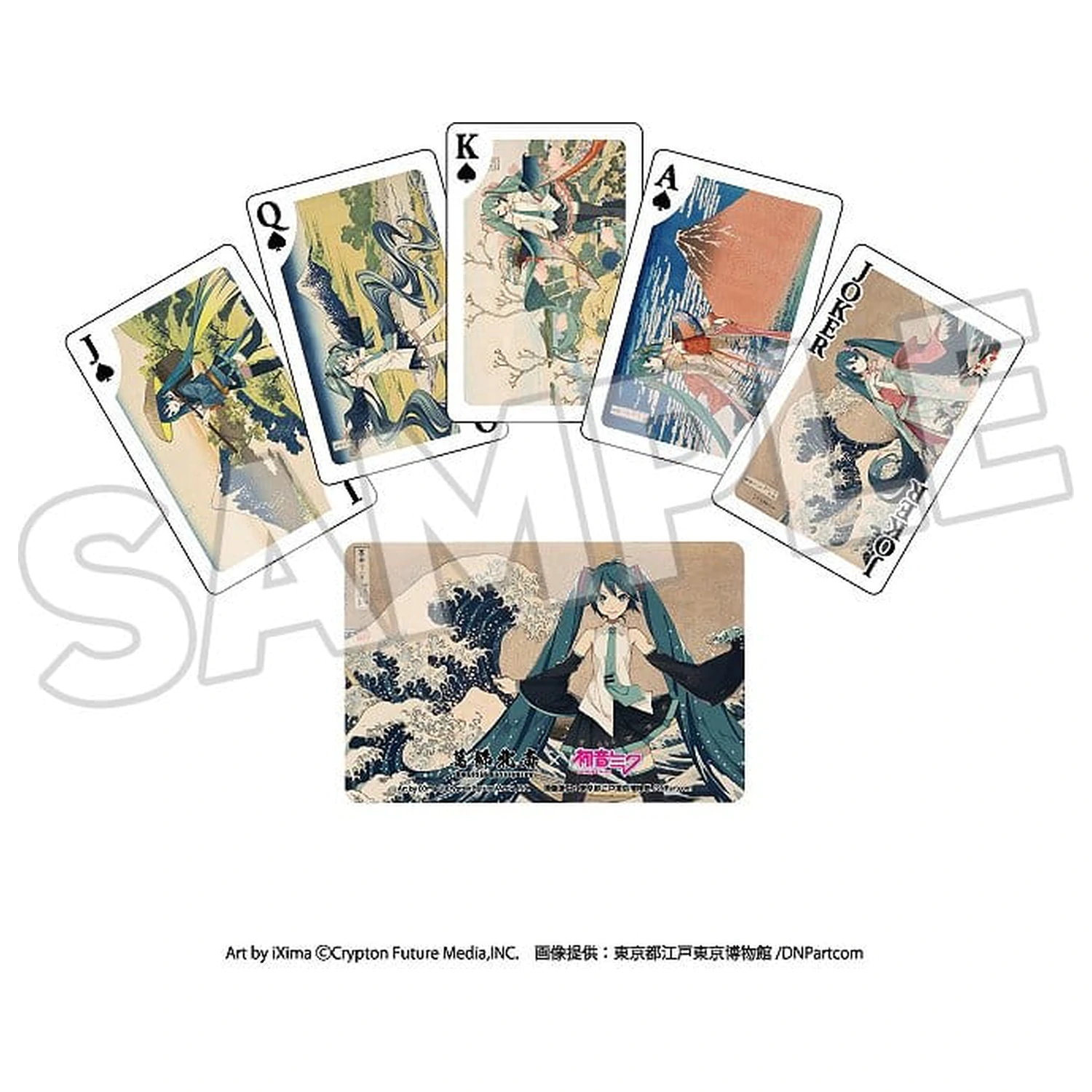 Katsushika Hokusai x Hatsune Miku Hracie karty produktová fotografia