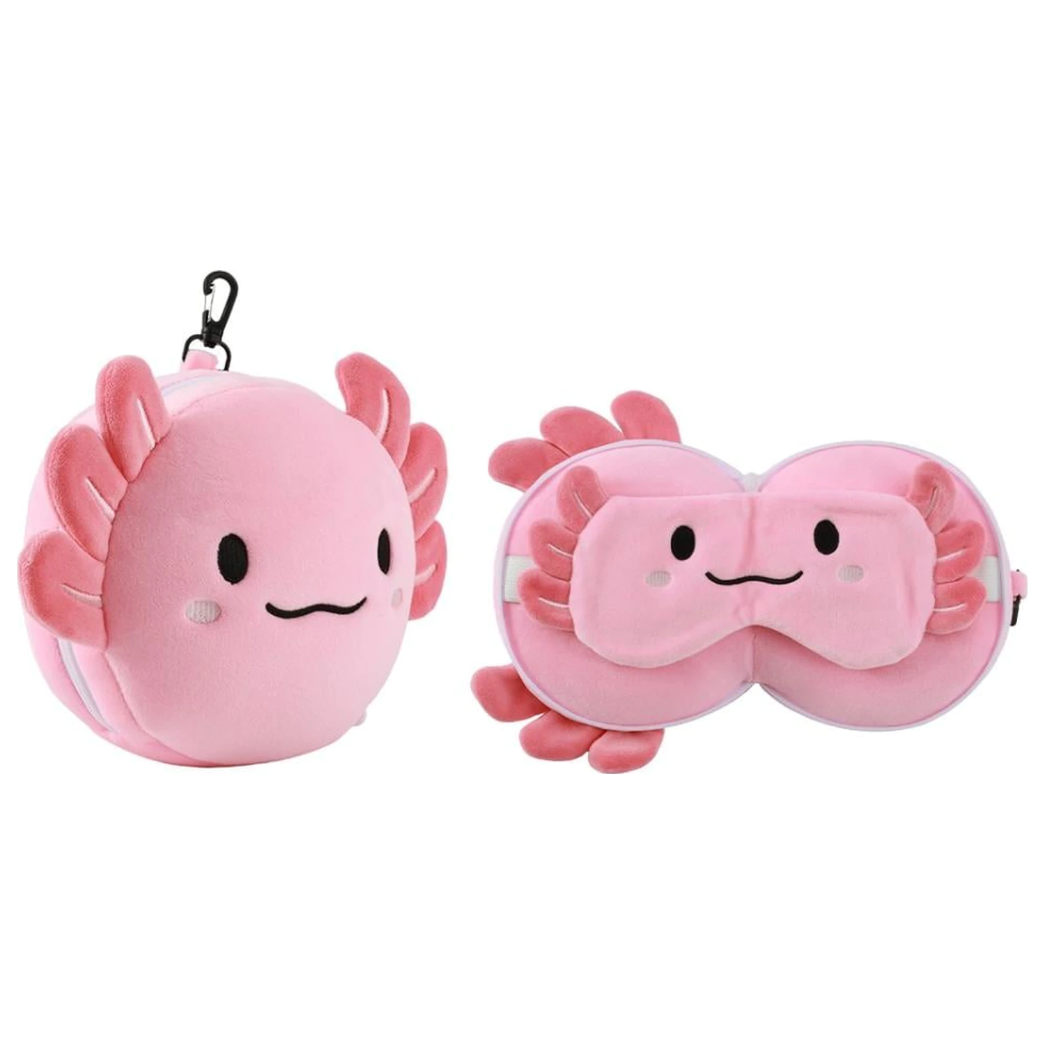 KAWAII Axolotly vankúš so spacou maskou produktová fotografia