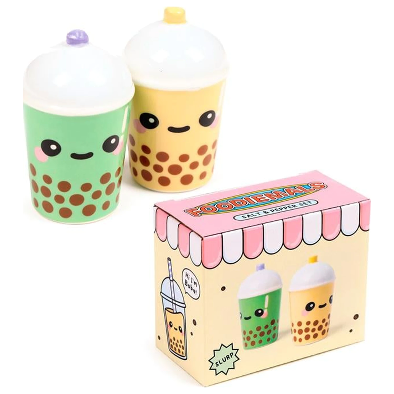 KAWAII Boba the Bubble Tea Set so soľničkou a koreničkou produktová fotografia