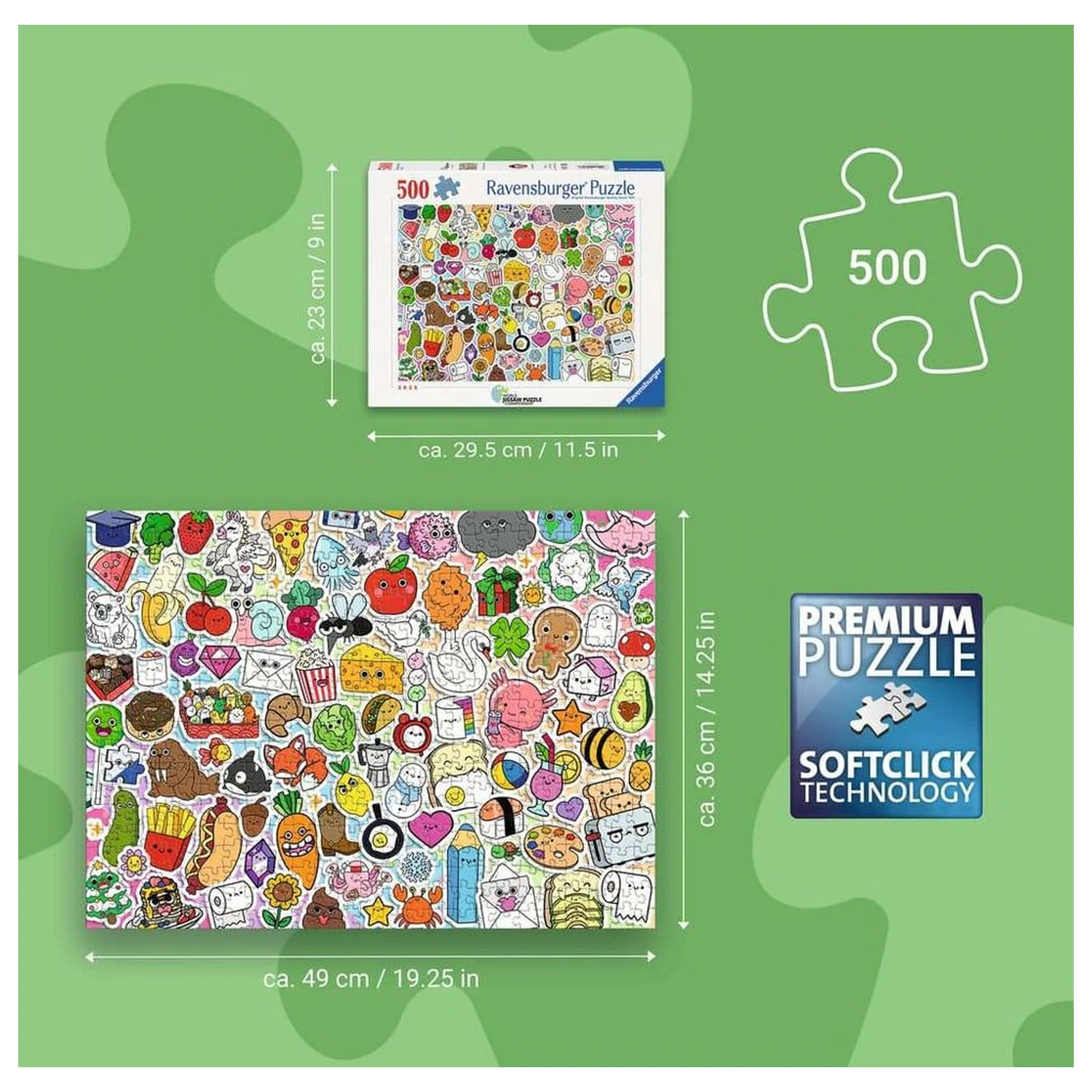 Kawaii Jigsaw Puzzle Cute Kawaii Chaos (500 kusov) produktová fotografia