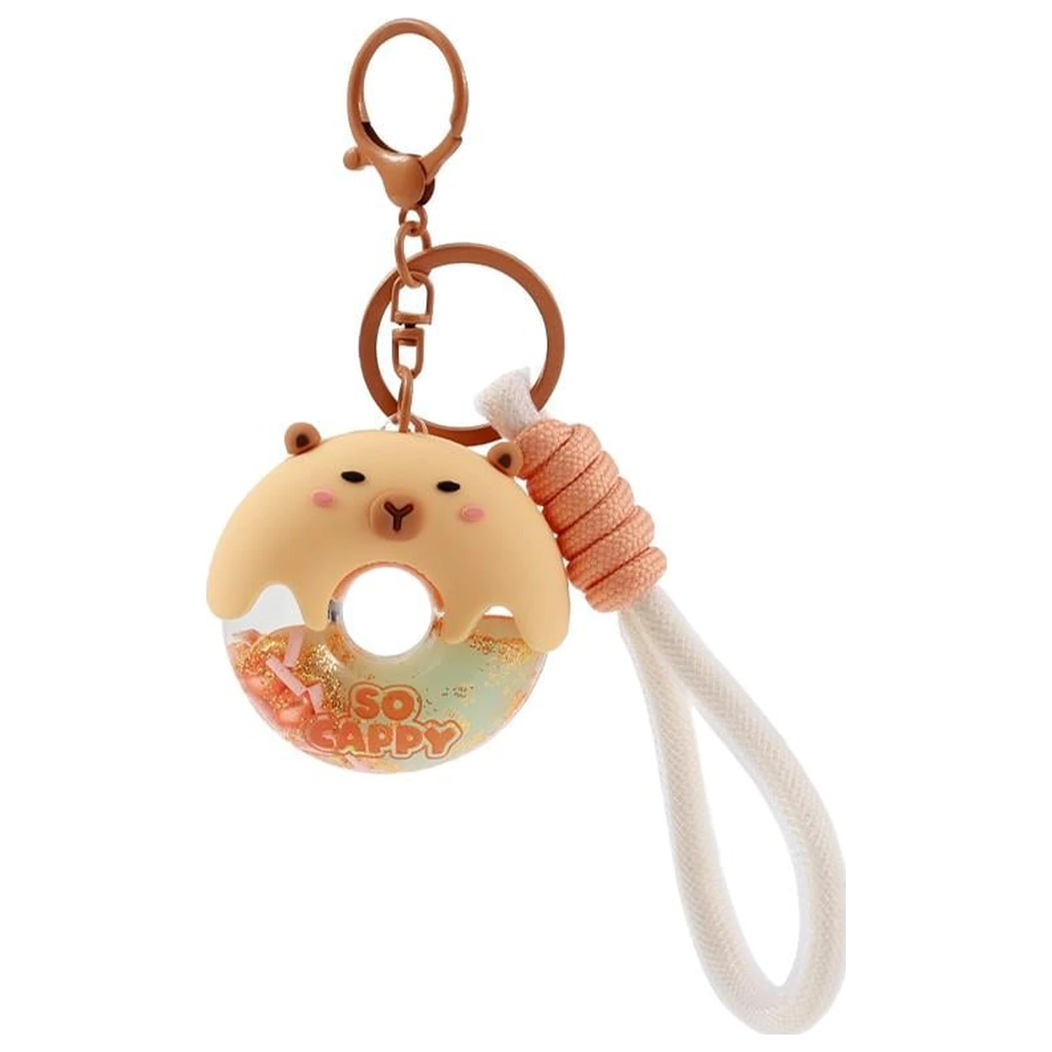 KAWAII Donut Capybara kľúčenka produktová fotografia