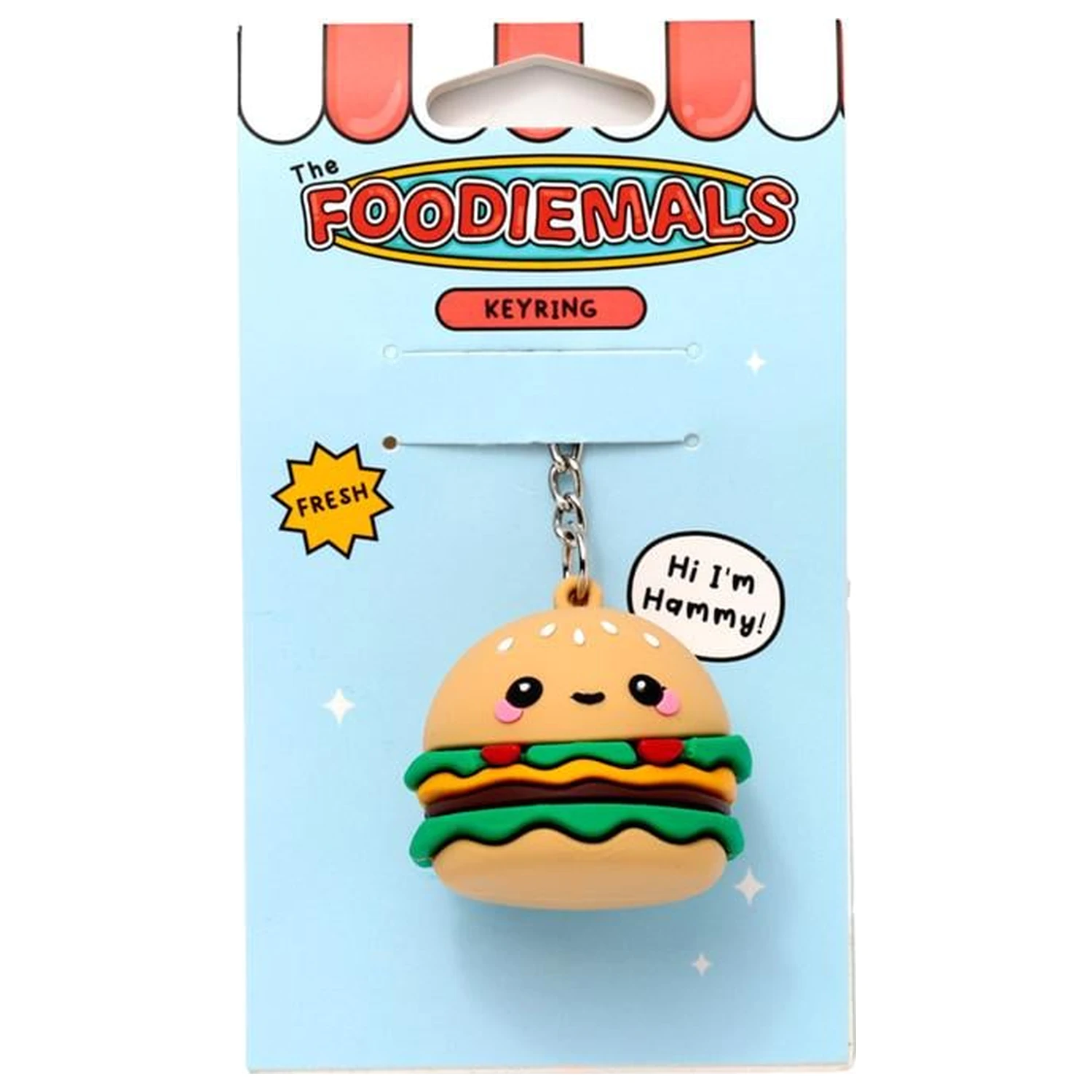 KAWAII Hammy the Burger PVC 3D kľúčenka produktová fotografia
