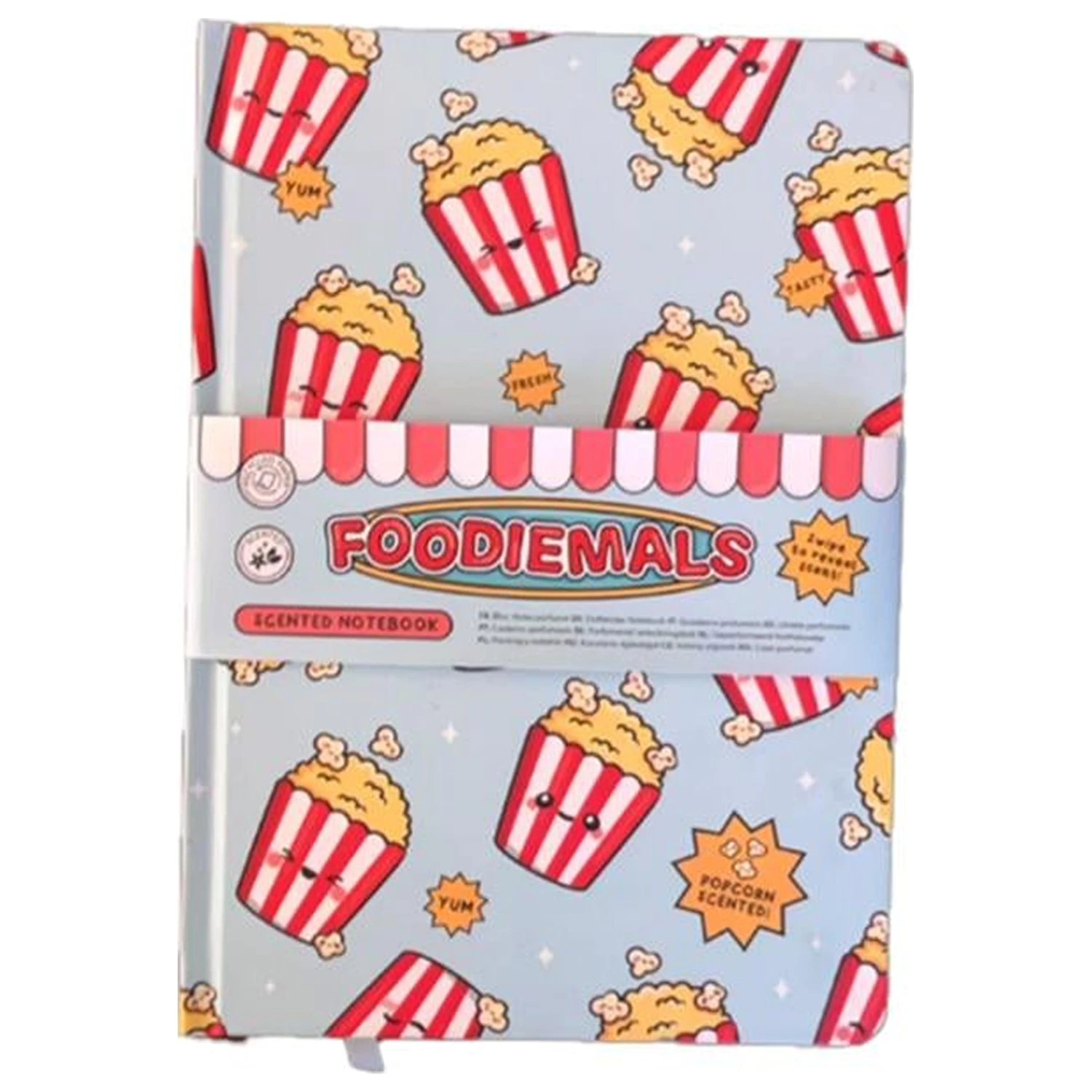 Kawaii Popcorn prémiový voňavý poznámkový blok produktová fotografia