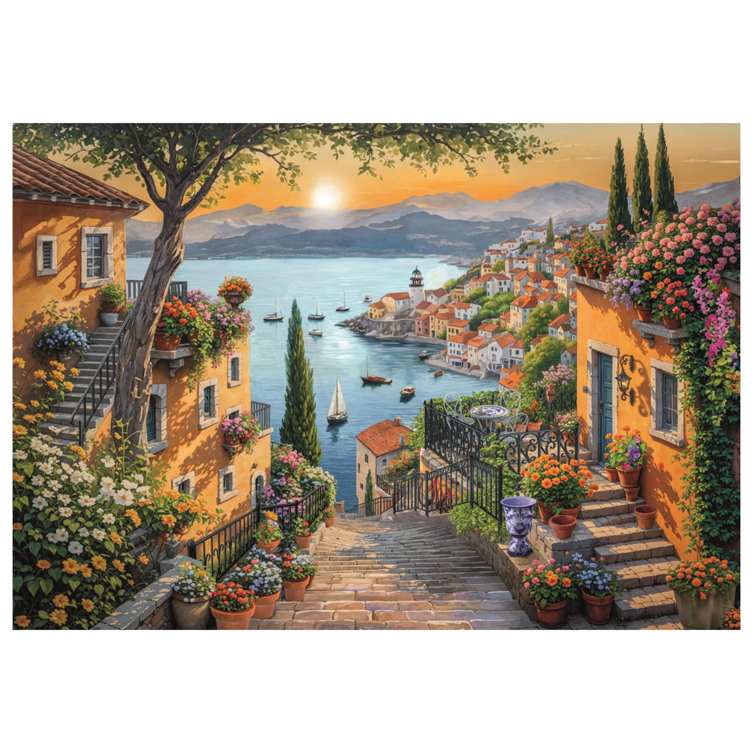 Harbor Steps 1500-dielne puzzle produktová fotografia