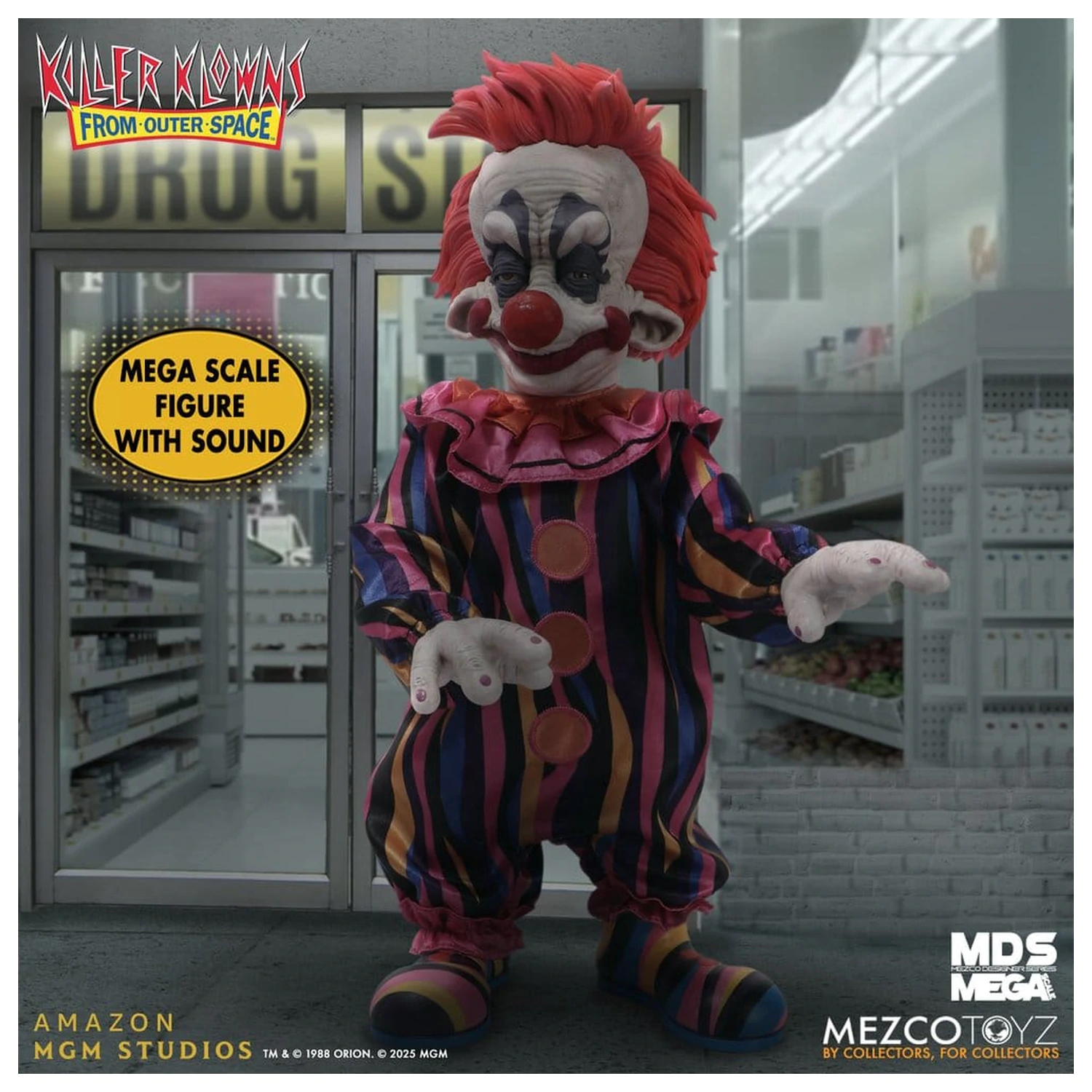 Killer Klowns from Outer Space MDS Mega Scale bábika Rudy 38 cm produktová fotografia