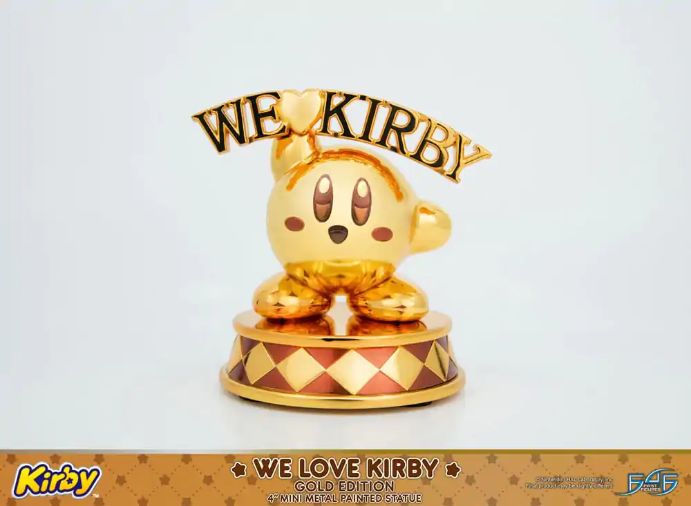 Kirby DieCast Socha We Love Kirby Gold Edition 10 cm produktová fotografia