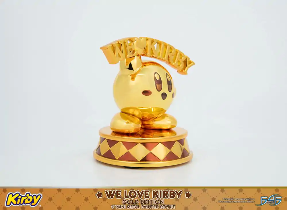 Kirby DieCast Socha We Love Kirby Gold Edition 10 cm produktová fotografia