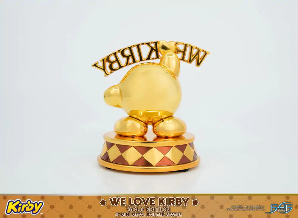 Kirby DieCast Socha We Love Kirby Gold Edition 10 cm produktová fotografia