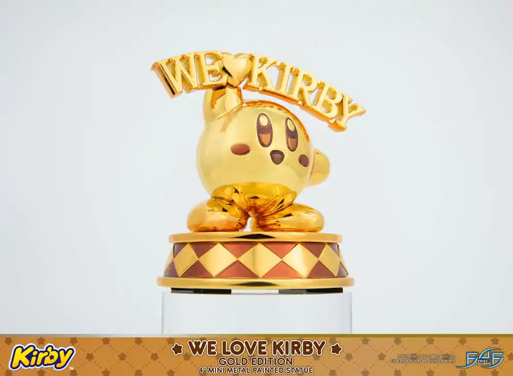 Kirby DieCast Socha We Love Kirby Gold Edition 10 cm produktová fotografia