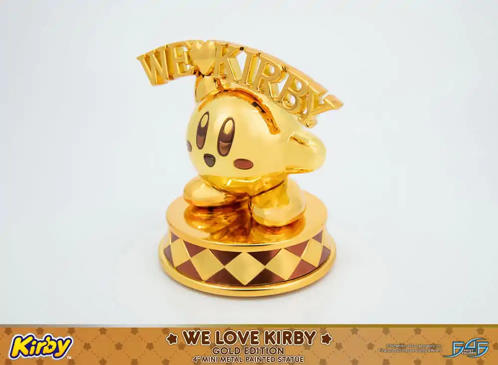 Kirby DieCast Socha We Love Kirby Gold Edition 10 cm produktová fotografia