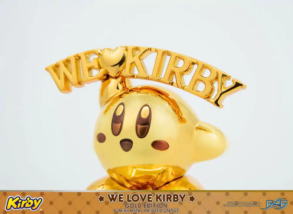 Kirby DieCast Socha We Love Kirby Gold Edition 10 cm produktová fotografia