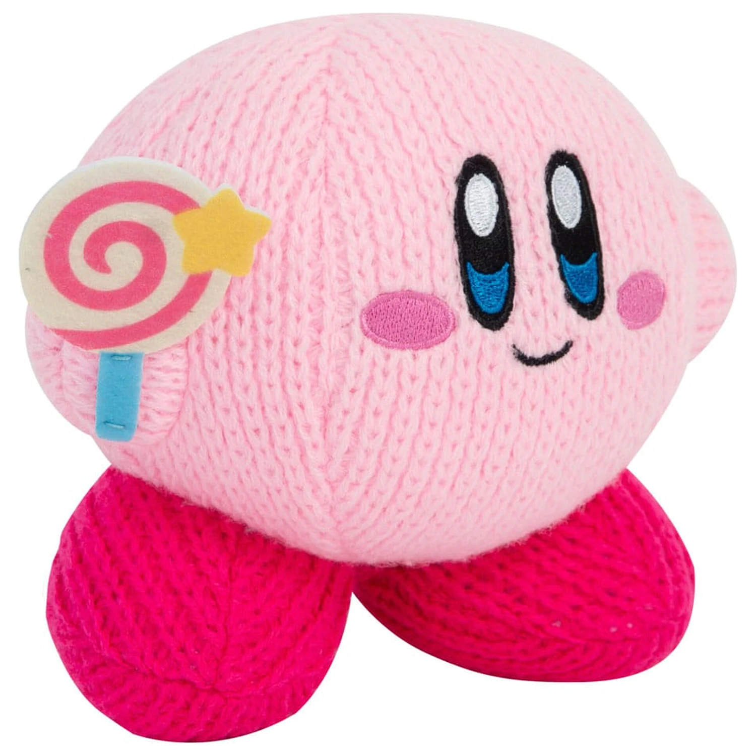 Kirby Nuiguru-Knit plyšová figúrka Kirby s nepremožiteľným cukríkovým prútikom produktová fotografia