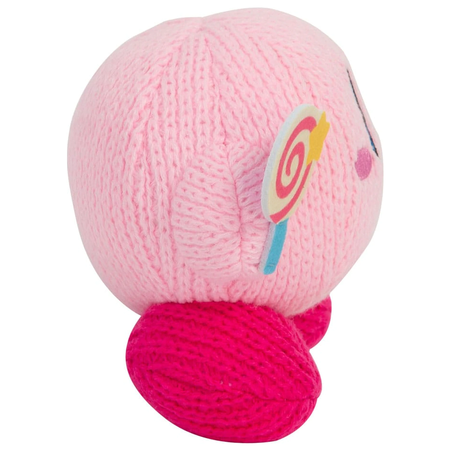 Kirby Nuiguru-Knit plyšová figúrka Kirby s nepremožiteľným cukríkovým prútikom produktová fotografia