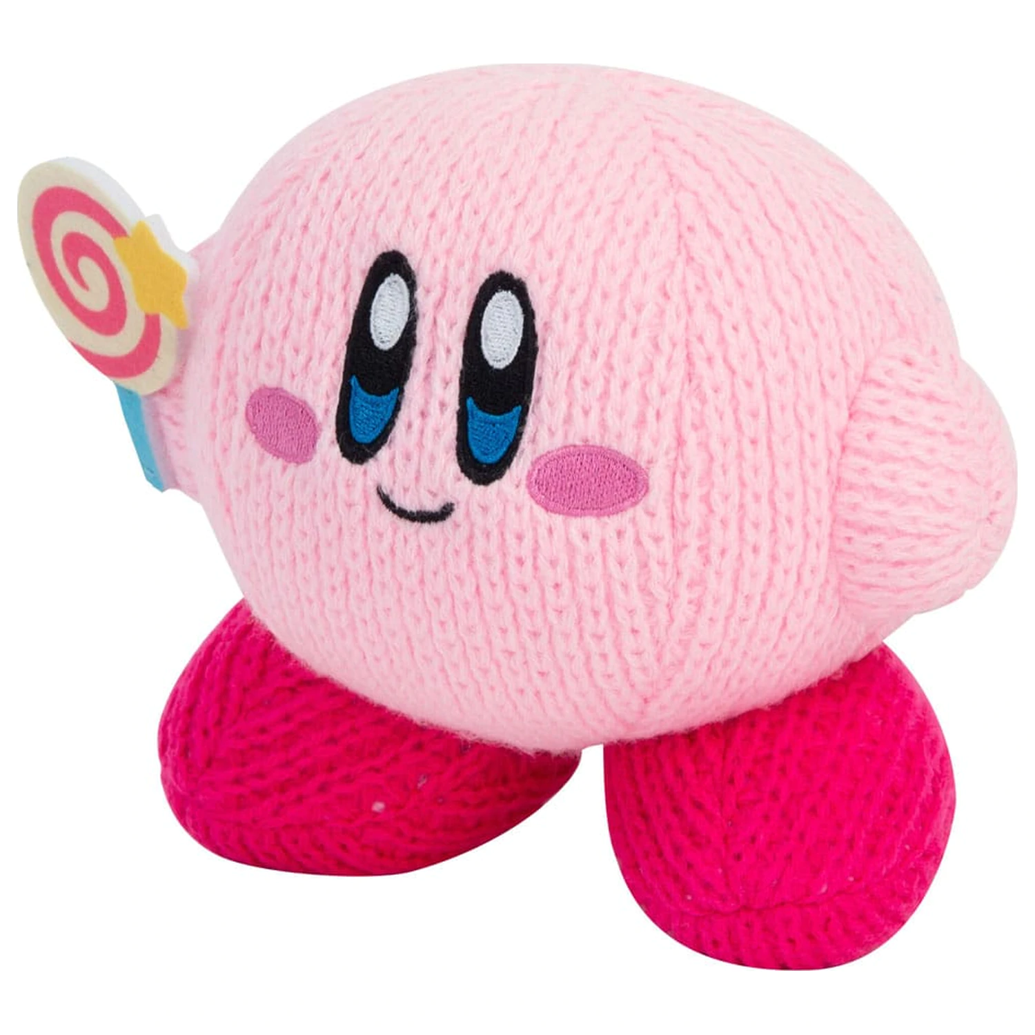 Kirby Nuiguru-Knit plyšová figúrka Kirby s nepremožiteľným cukríkovým prútikom produktová fotografia