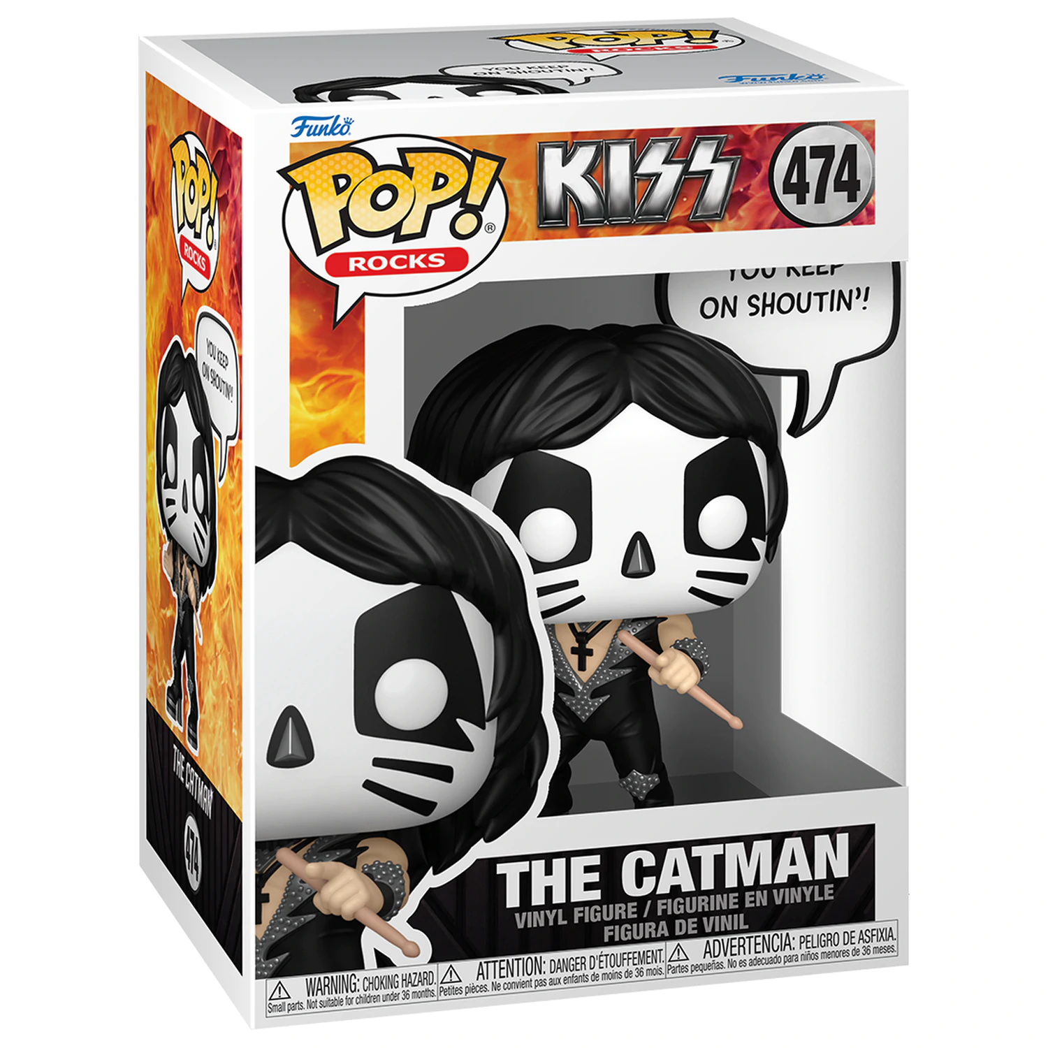 KISS Funko POP! Sayings Vinylová figúrka The Catman(R&R All Night) 9 cm produktová fotografia