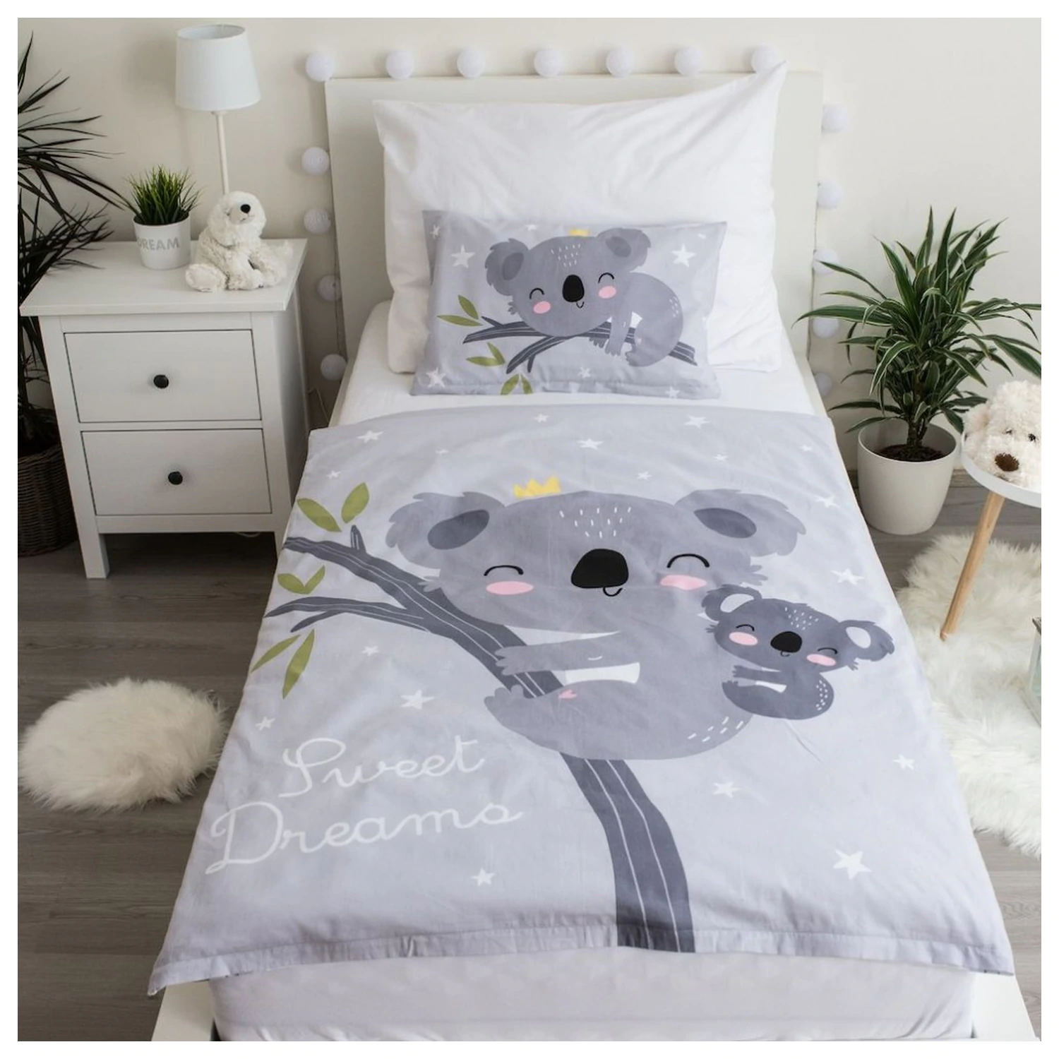 Koala Grey obliečka na perinu pre batoľatá, predškolákov produktová fotografia