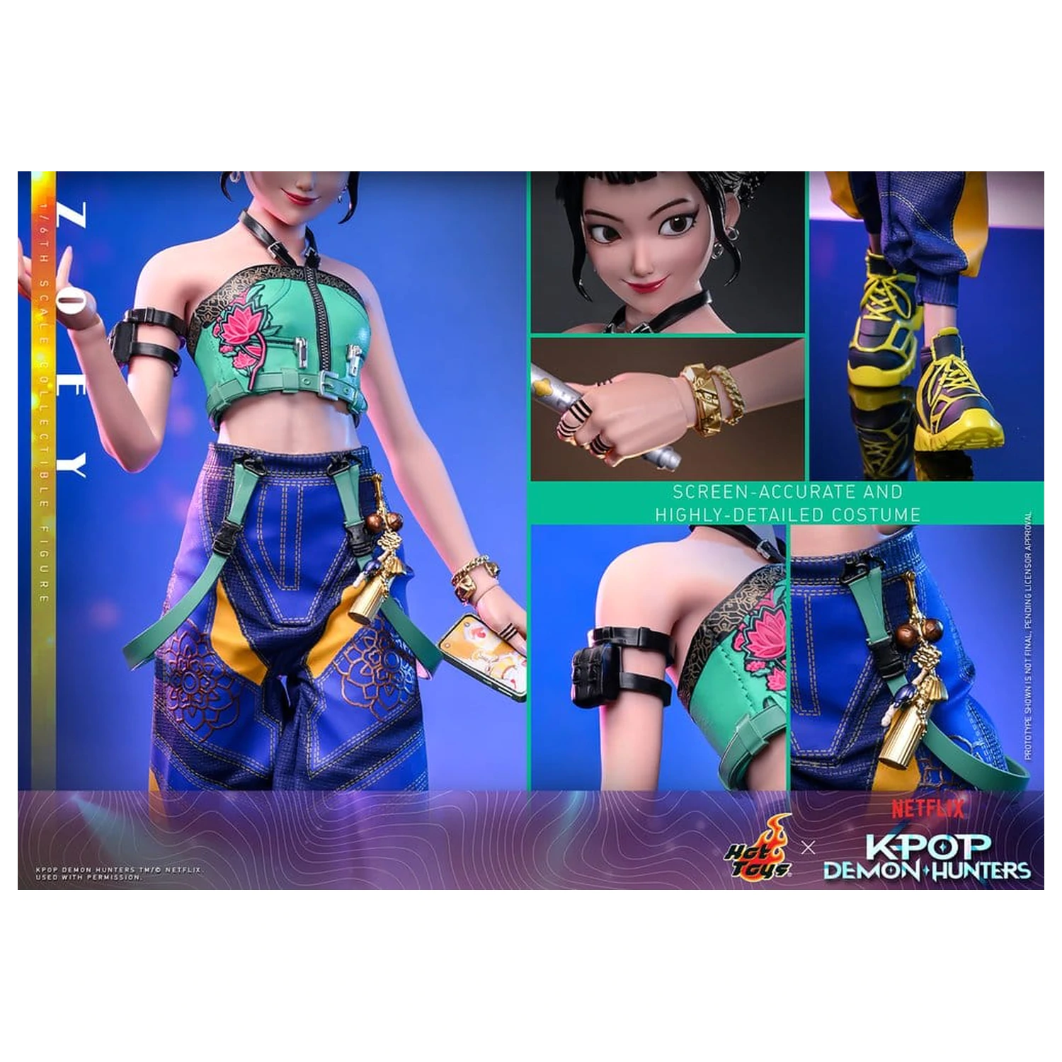 KPop Demon Hunters akčná figúrka 1/6 Zoey 27 cm produktová fotografia