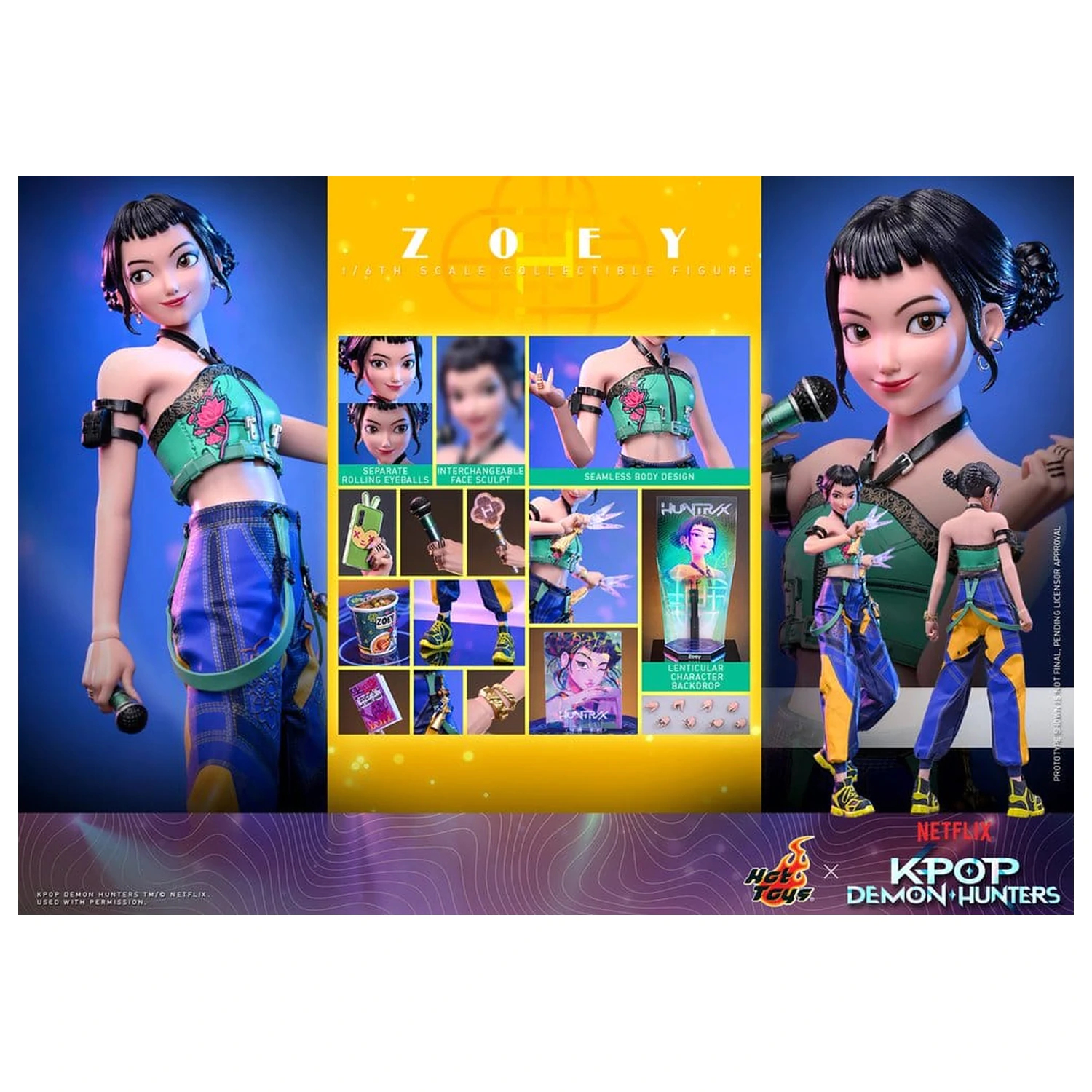 KPop Demon Hunters akčná figúrka 1/6 Zoey 27 cm produktová fotografia