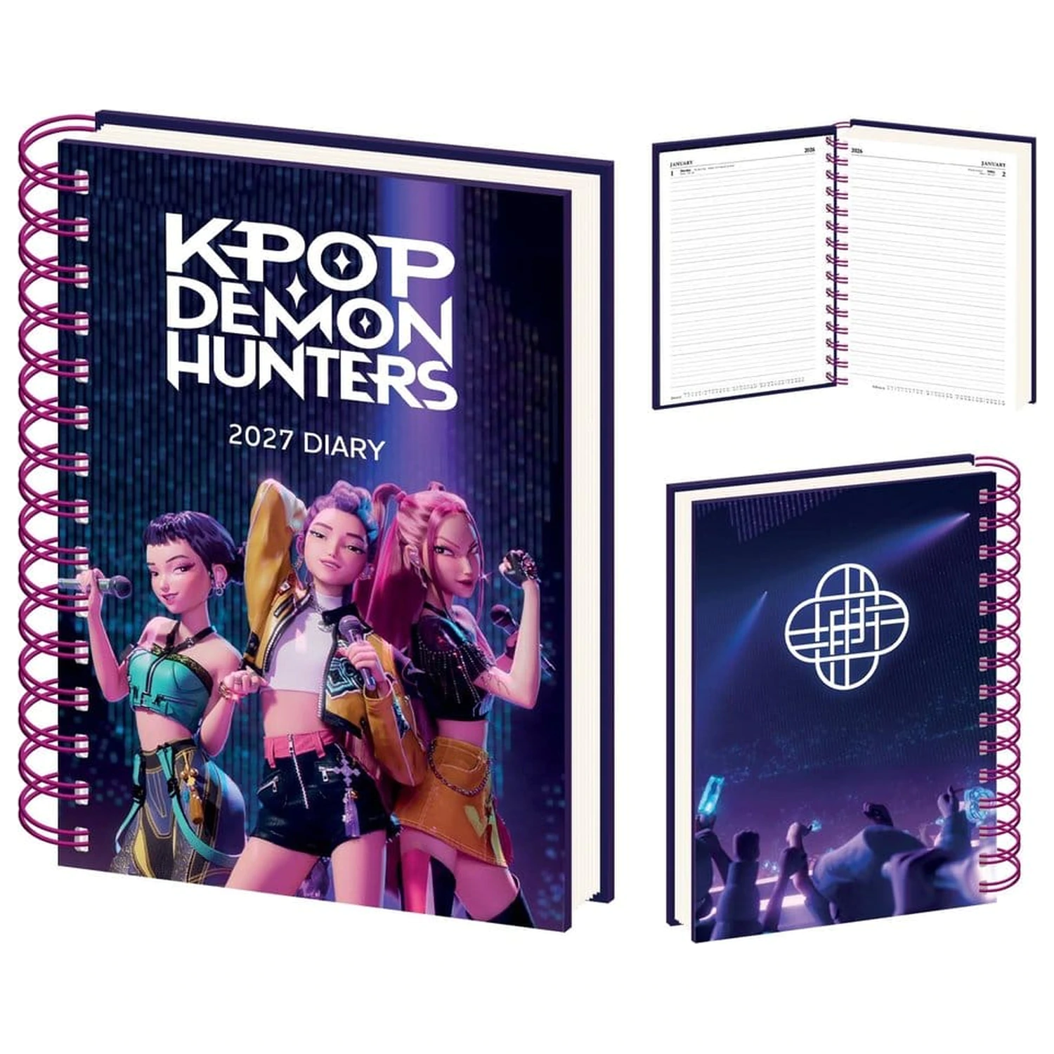 KPop Demon Hunters A5 Wiro diár 2027 produktová fotografia