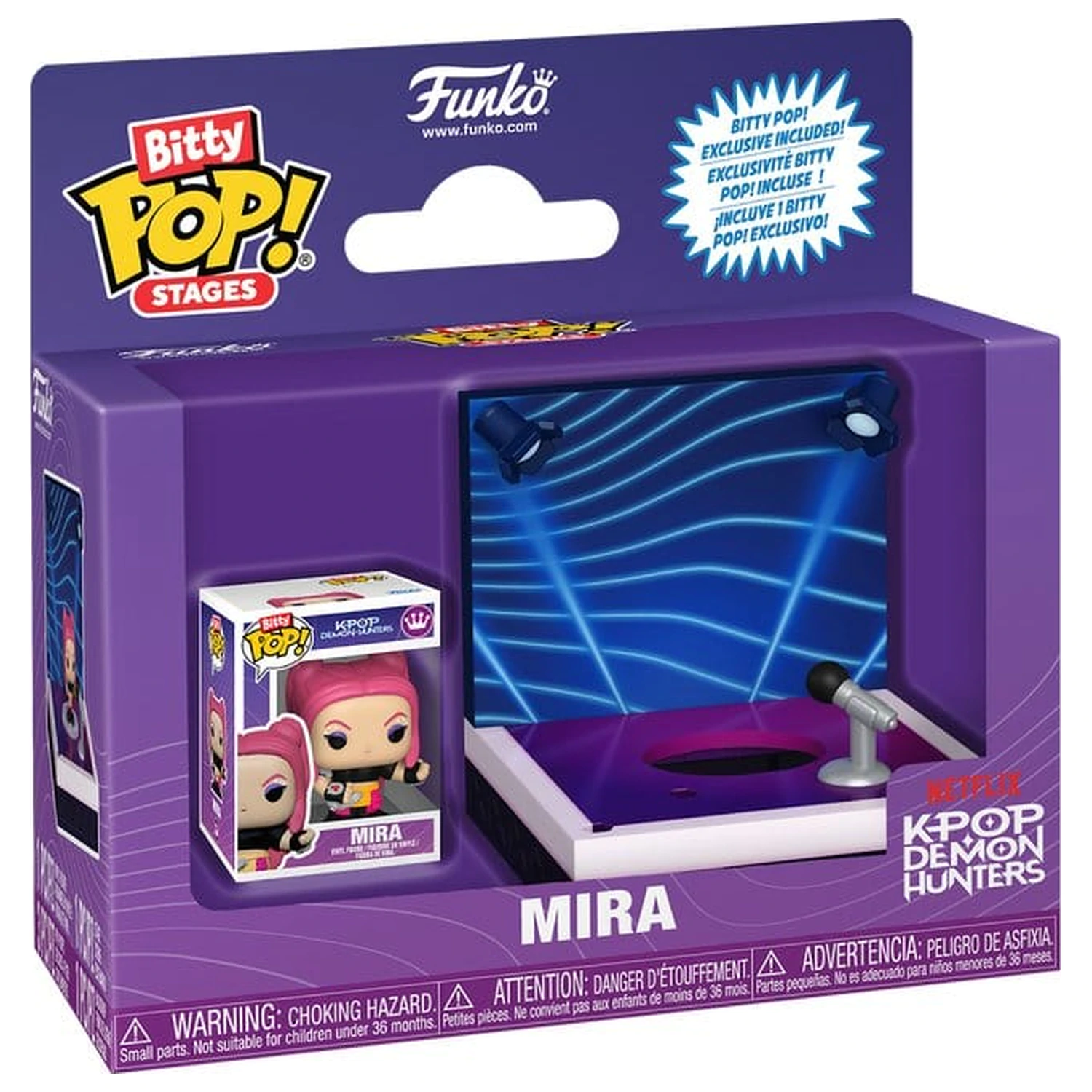 KPop Demon Hunters Bitty Funko POP! Stages Vinylová figúrka Mira 2,5 cm produktová fotografia