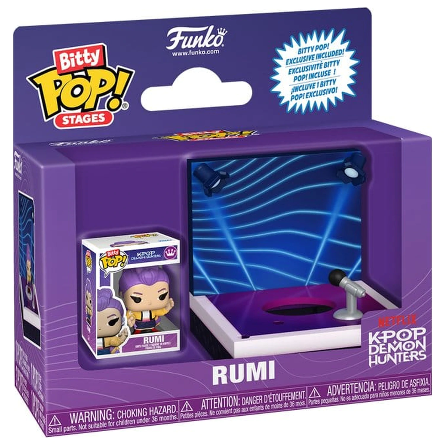 KPop Demon Hunters Bitty Funko POP! Stages Vinyl figúrka Rumi 2,5 cm produktová fotografia