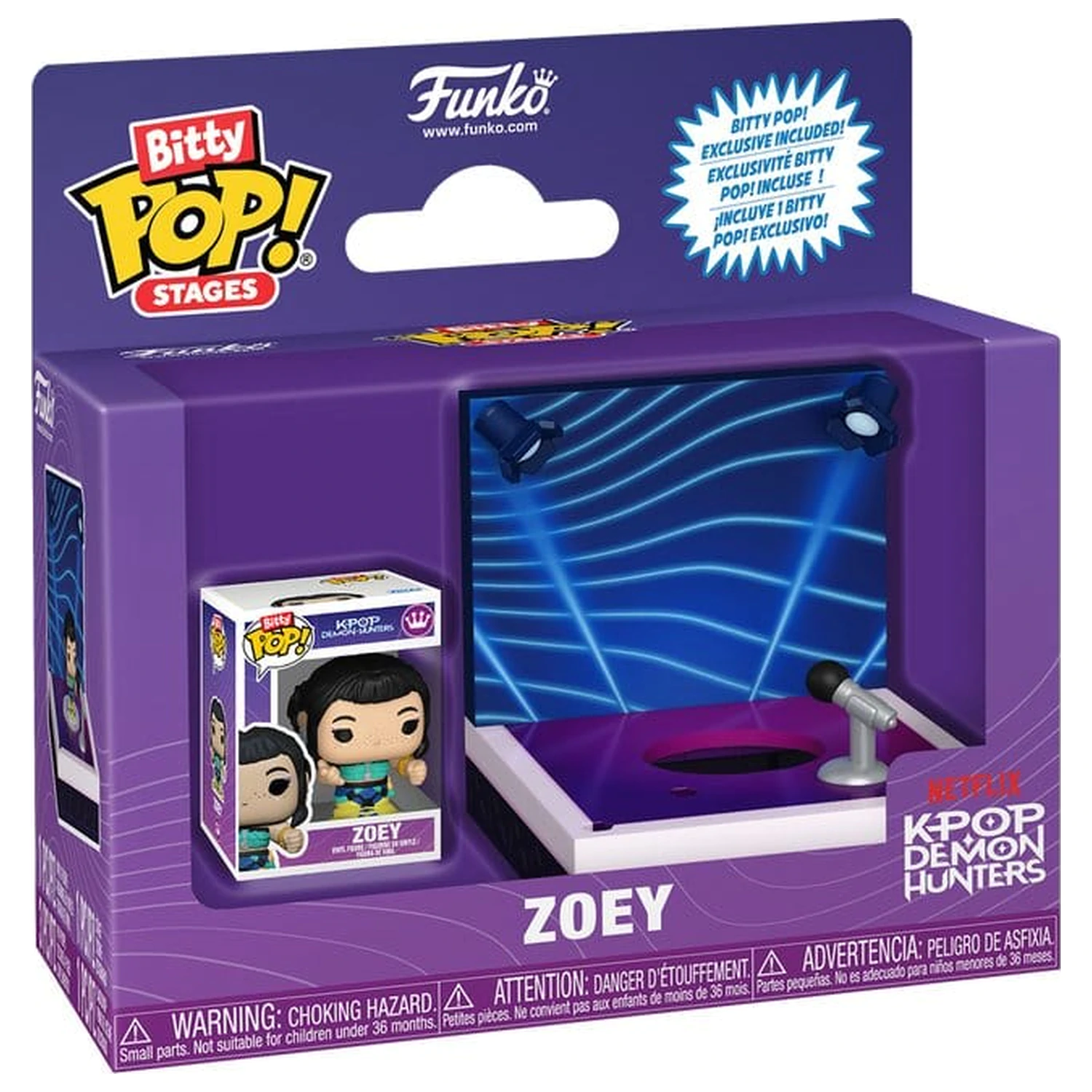 KPop Demon Hunters Bitty Funko POP! Stages Vinylová figúrka Zoey 2,5 cm produktová fotografia