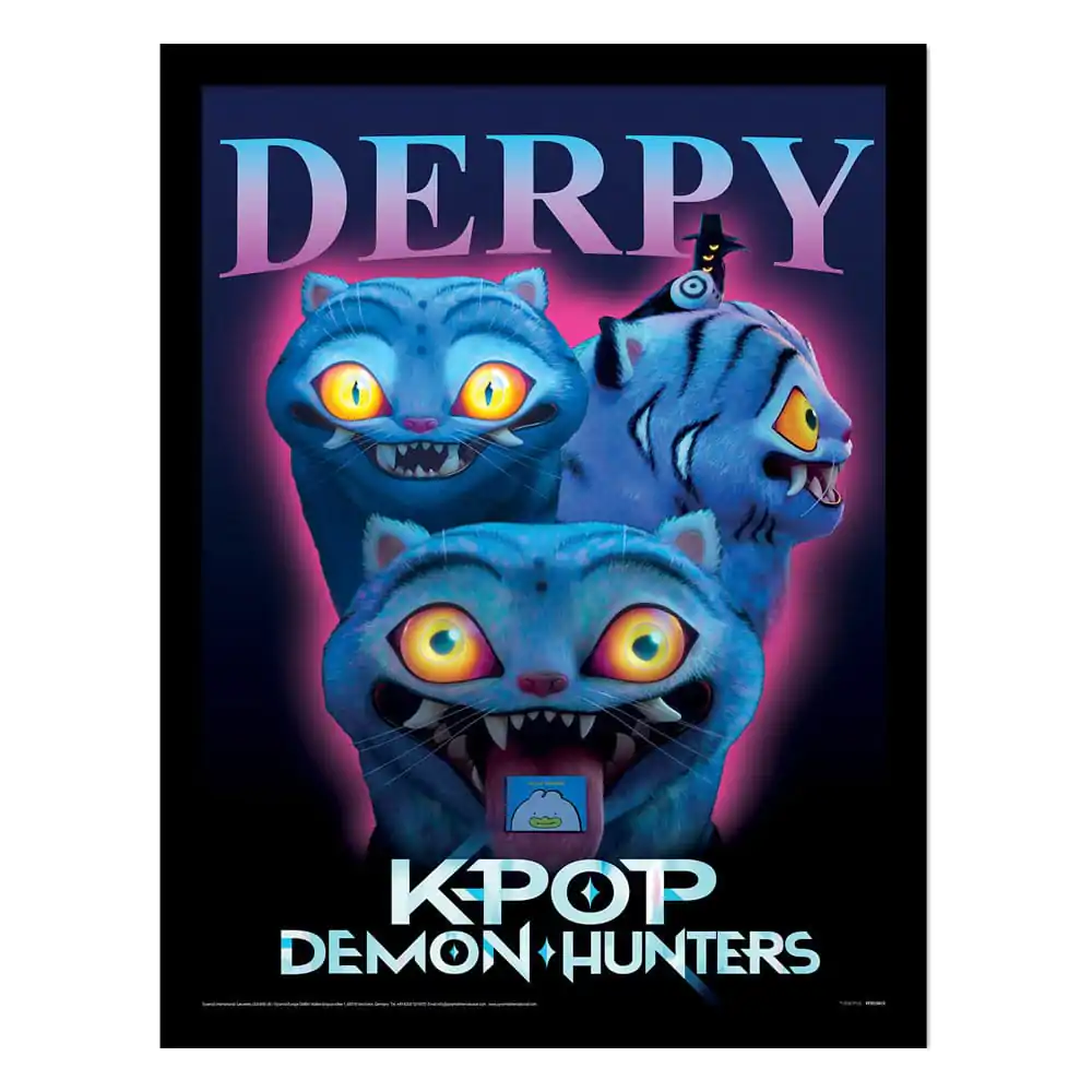 KPop Demon Hunters zberateľská tlač, zarámovaný plagát Derpy produktová fotografia