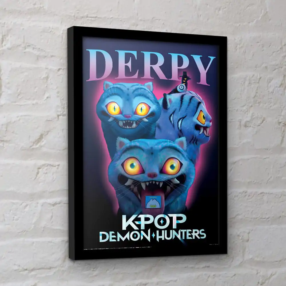 KPop Demon Hunters zberateľská tlač, zarámovaný plagát Derpy produktová fotografia