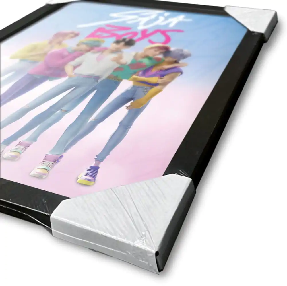 KPop Demon Hunters zberateľský print zarámovaný plagát Saja Boys produktová fotografia