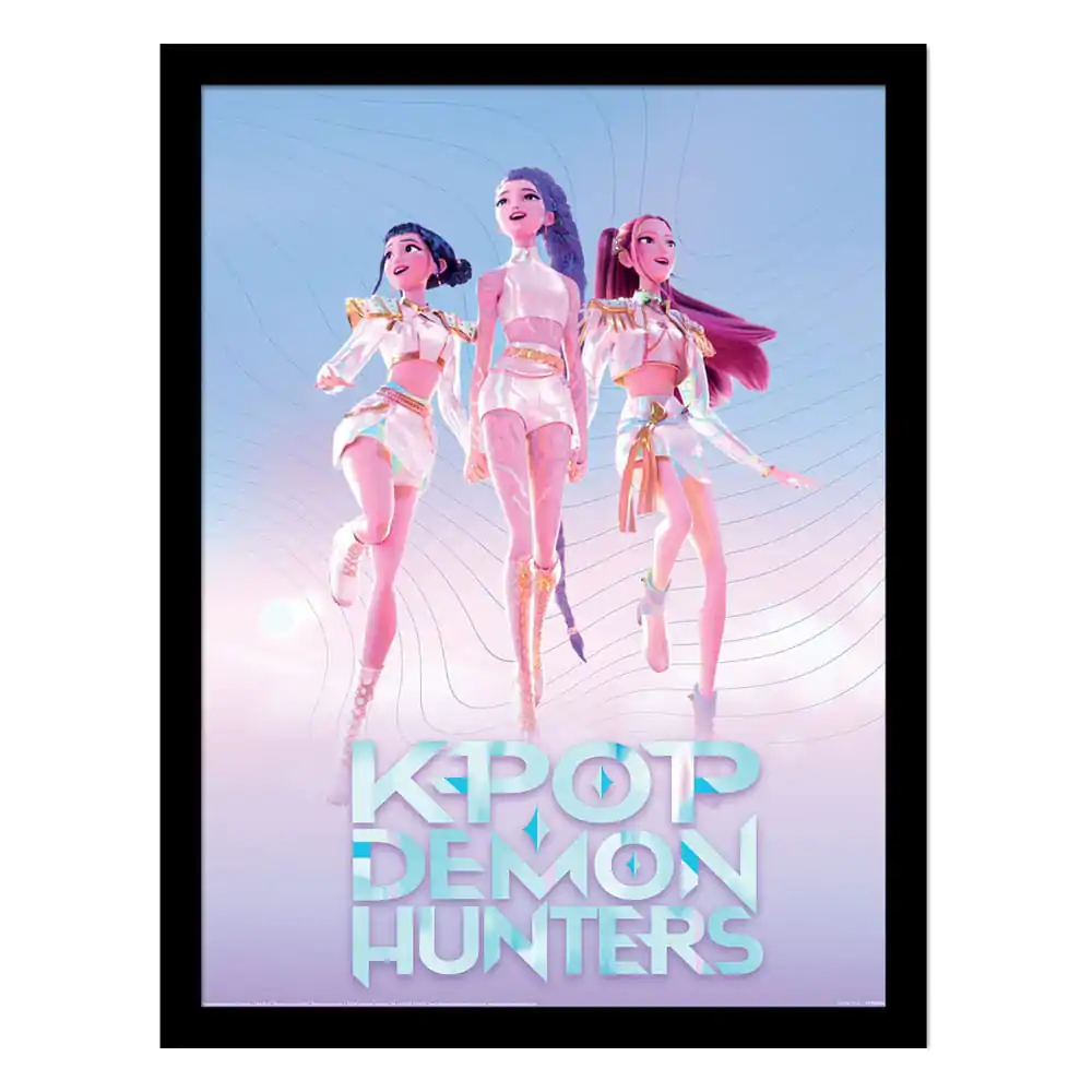 KPop Demon Hunters zberateľský zarámovaný plagát trio produktová fotografia