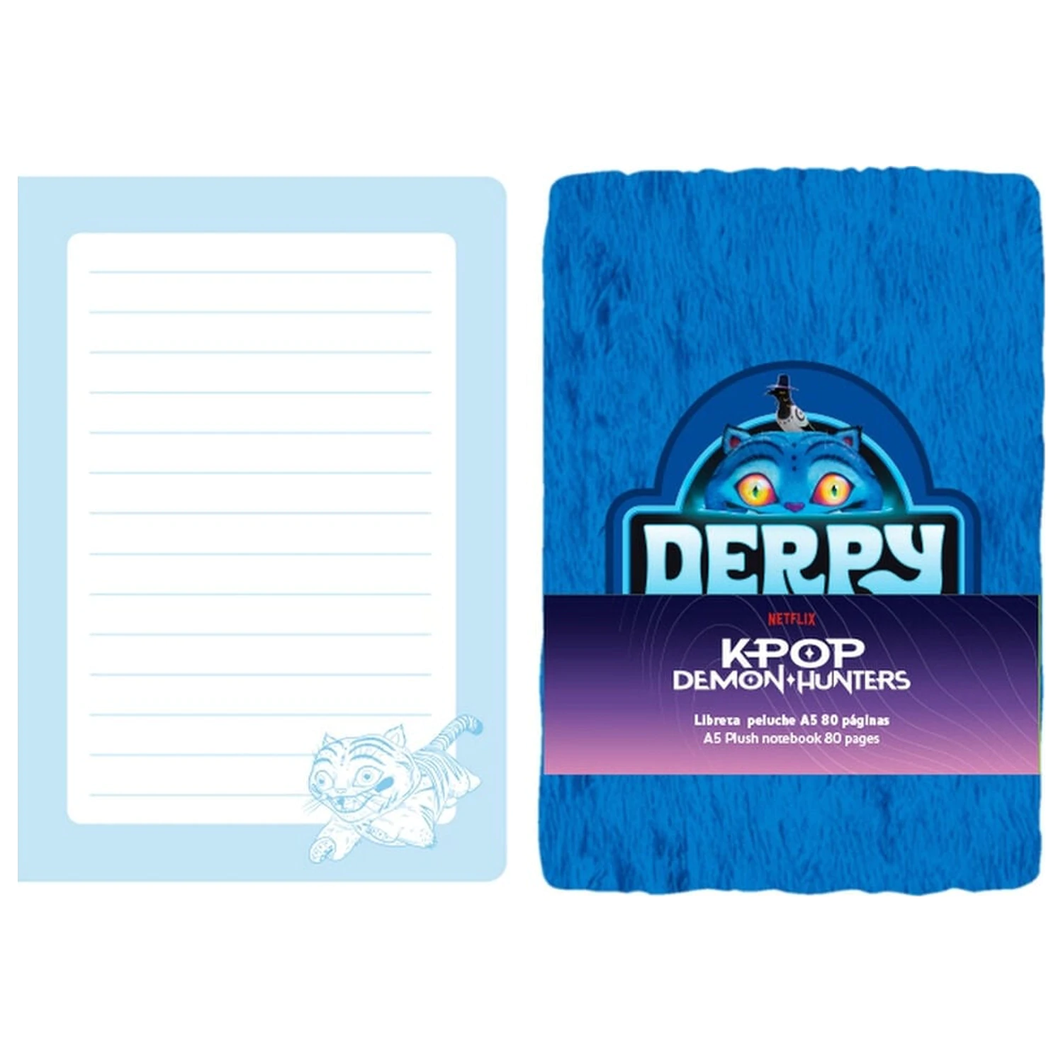 Kpop Demon Hunters Derpy A5 plyšový zápisník produktová fotografia