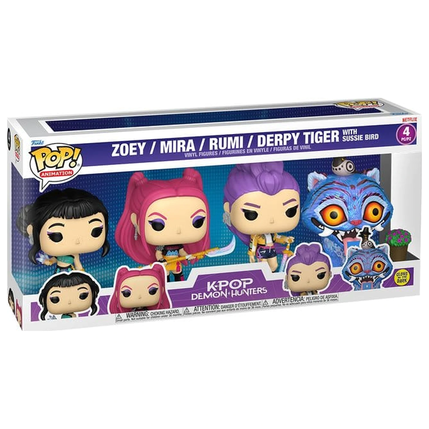 KPop Demon Hunters Funko POP! Vinylové figúrky 4-balenie Funko POP DH produktová fotografia
