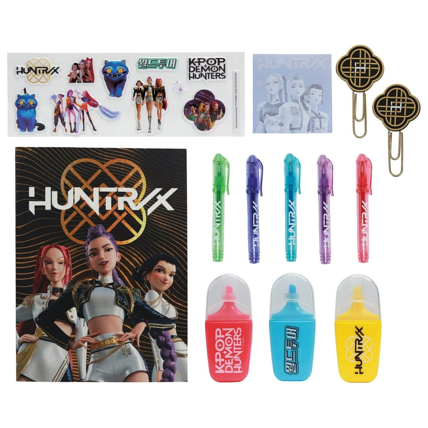 KPop Demon Hunters Stationery Set, 10-kusové zlaté balenie produktová fotografia