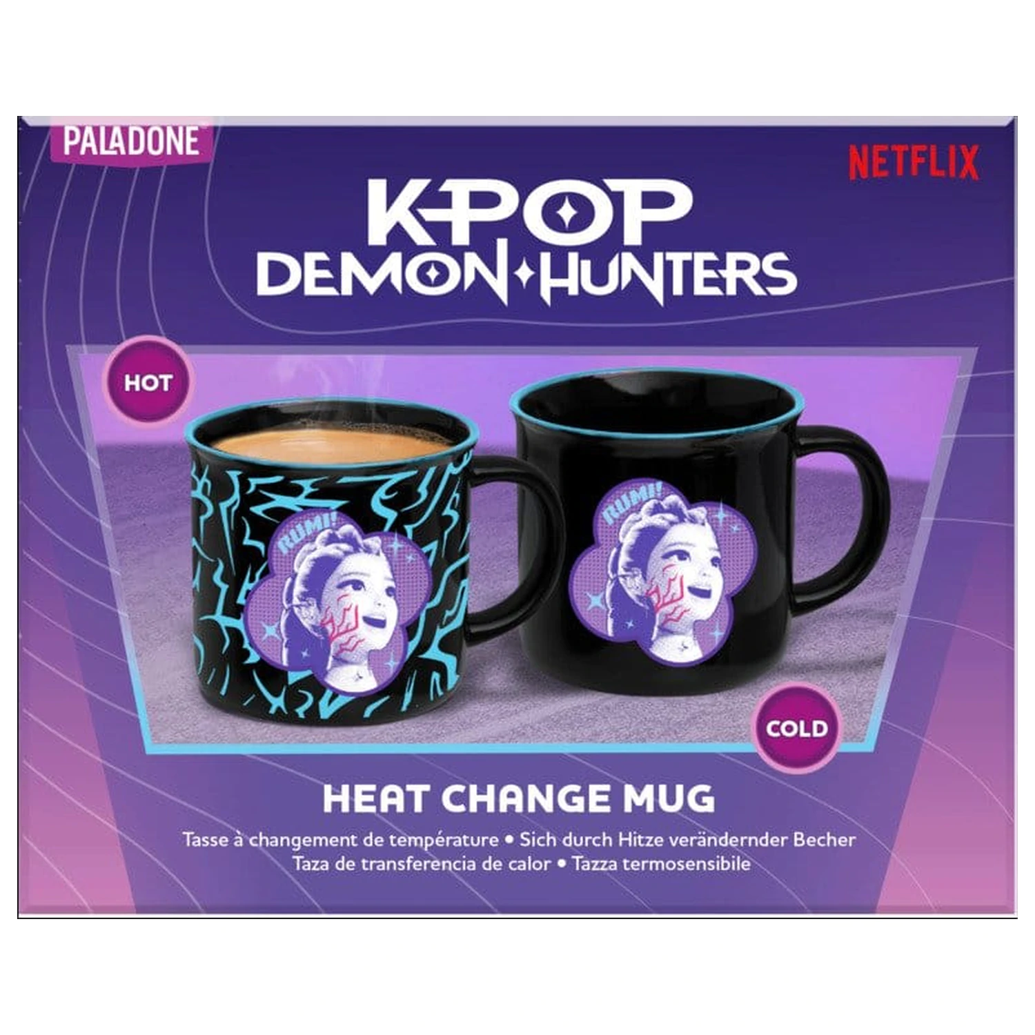 KPop Demon Hunters hrnček meniaci farbu teplom produktová fotografia