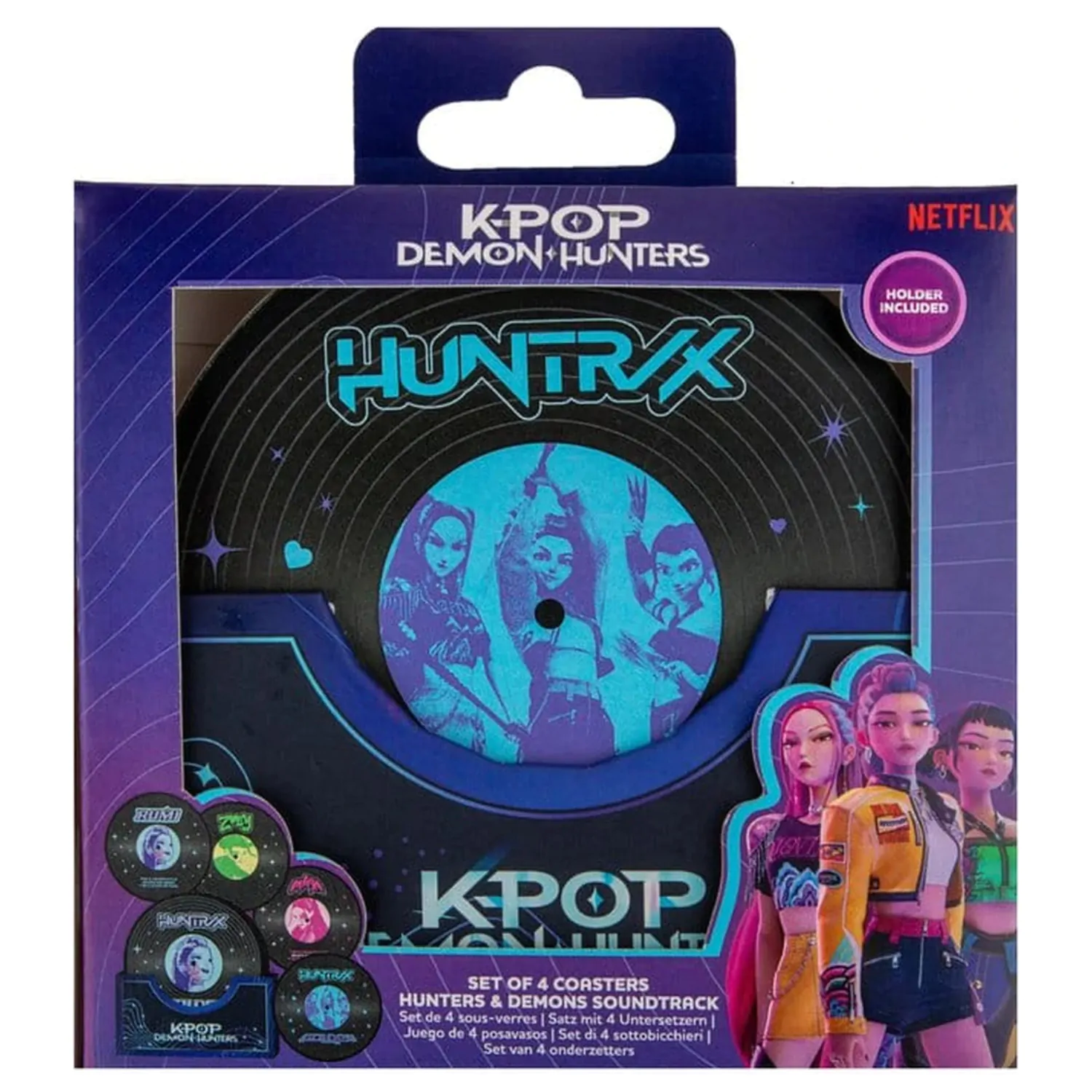 KPop Demon Hunters Sada 4 podložiek Hunters & Demons Soundtrack produktová fotografia